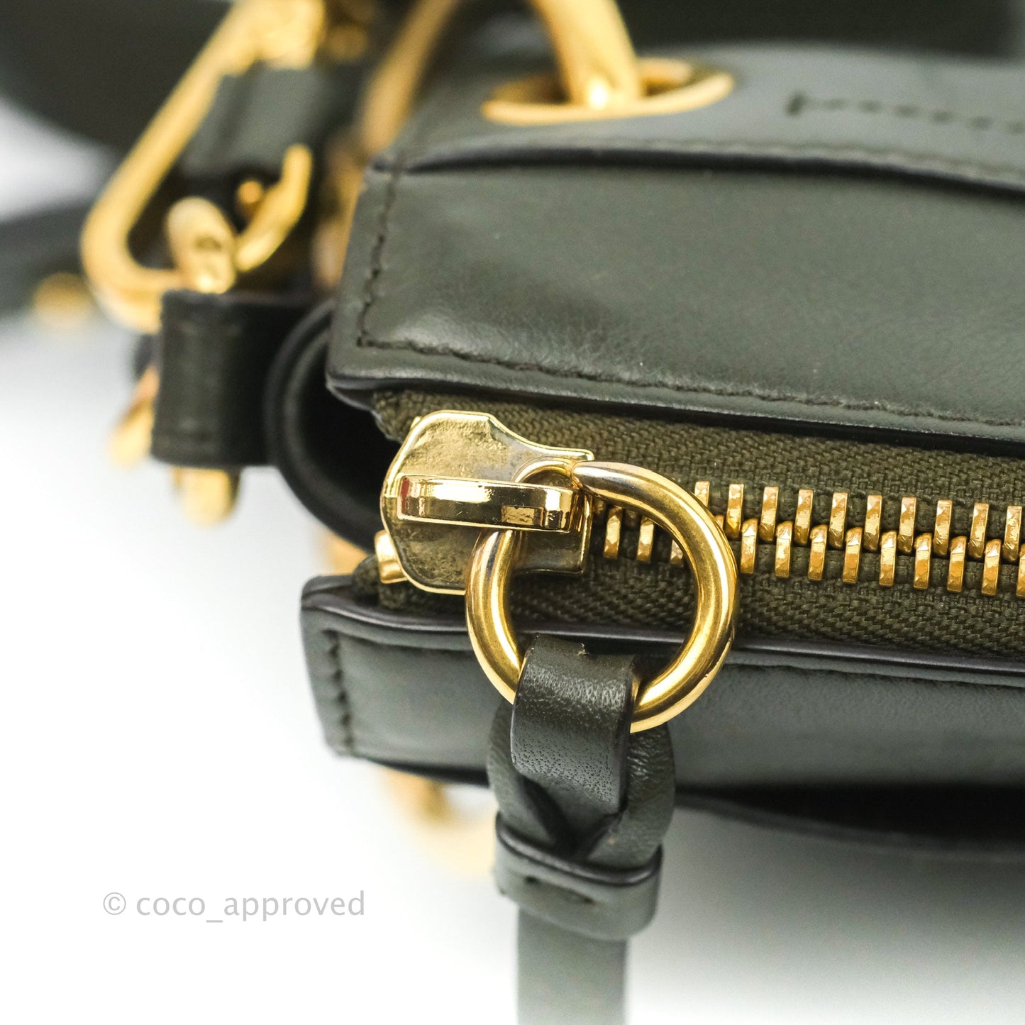 Chloe Small Roy Bag Army Green Calfskin Gold Hardware