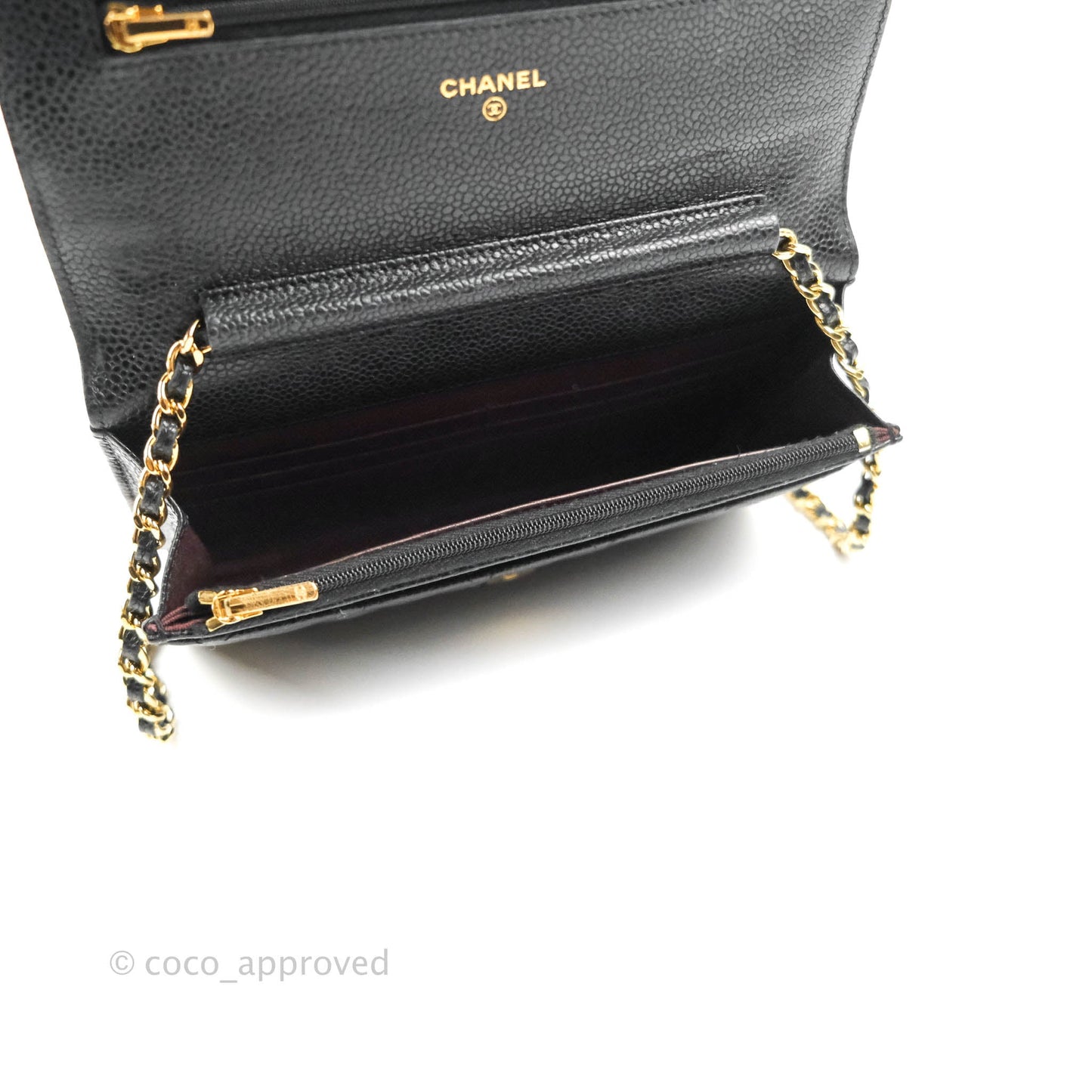 Chanel Quilted Classic WOC Black Caviar Gold Hardware