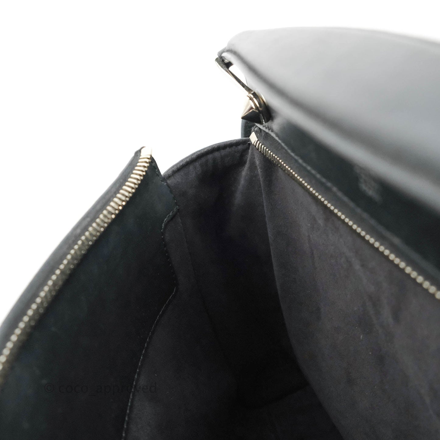 Fendi DotCom Satchel Bag Black Royal Blue Calfskin