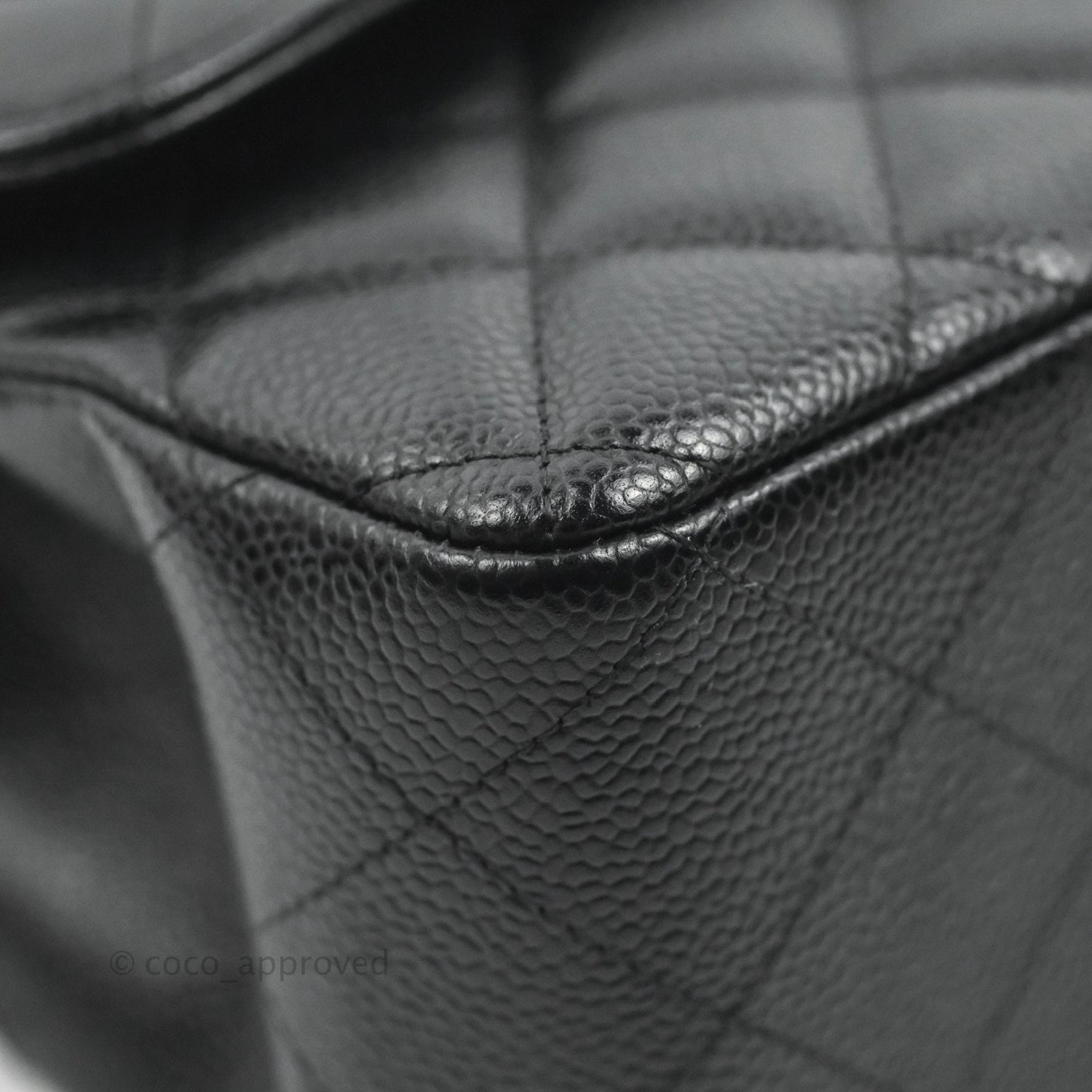Chanel Jumbo Double Flap Black Caviar Silver Hardware⁣⁣