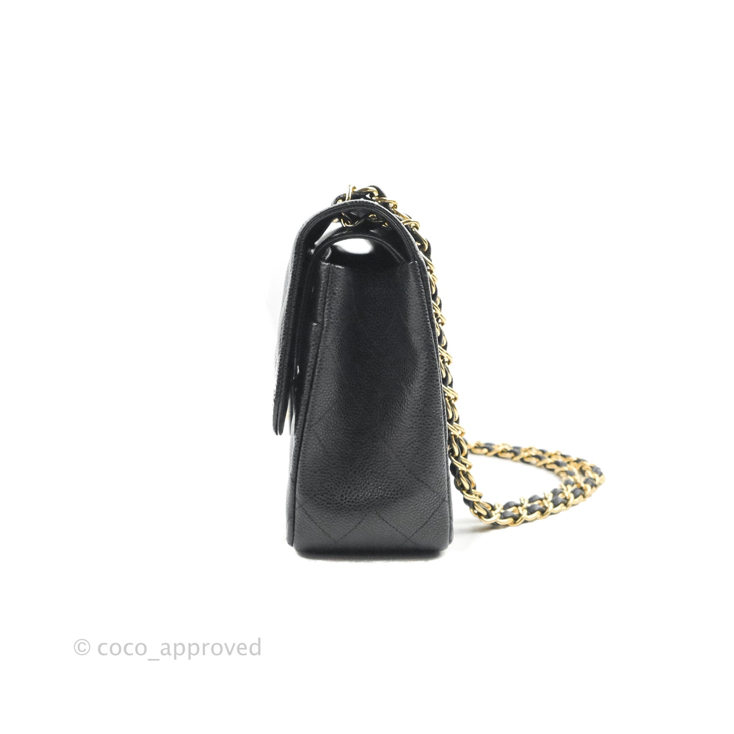 Chanel Quilted Jumbo Double Flap Black Caviar Gold Hardware⁣⁣