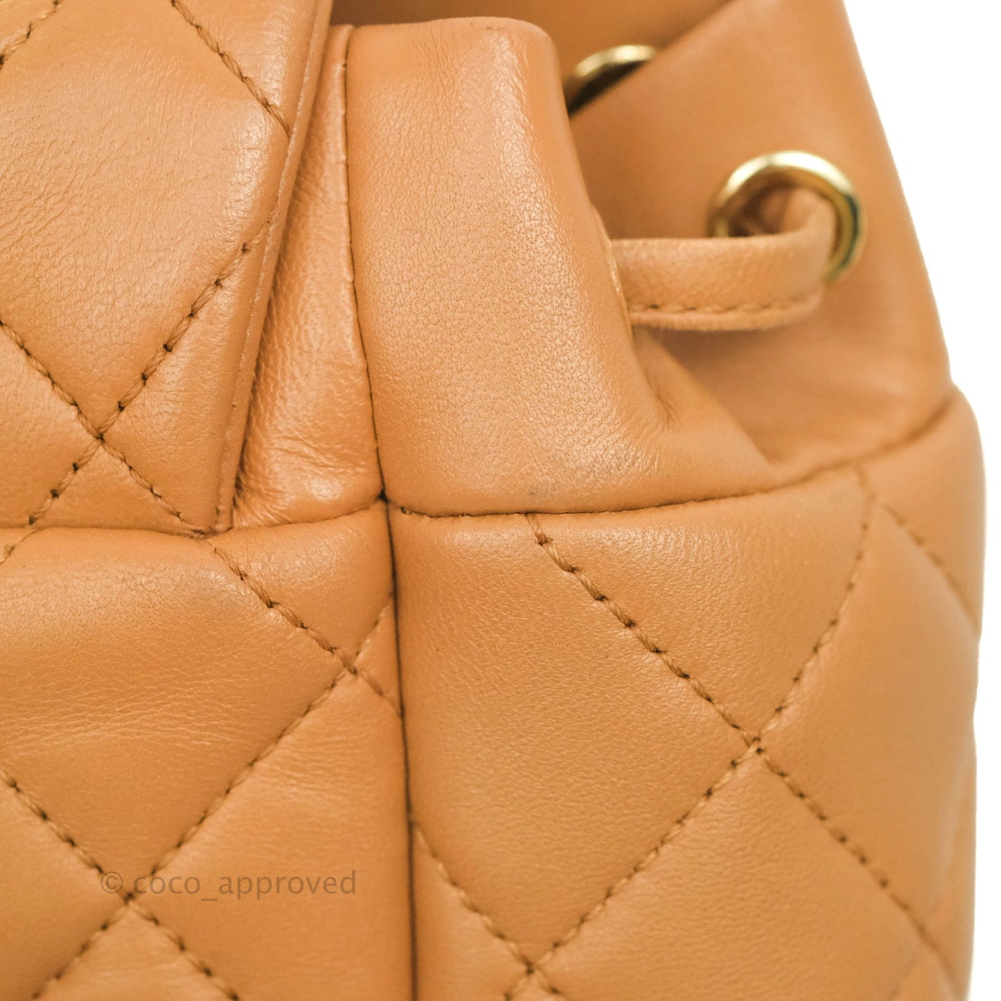 Chanel Quilted Small Urban Spirit Backpack Caramel Dark Beige Calfskin Gold Hardware