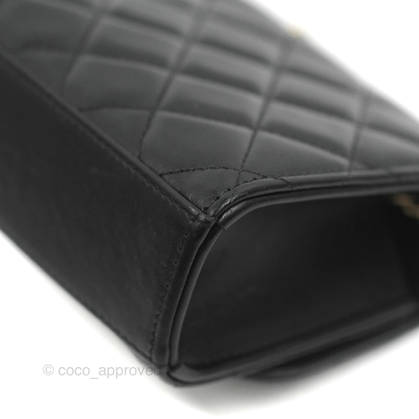 Chanel Mini Quilted Trendy CC Clutch With Chain Black Lambskin Gold Hardware