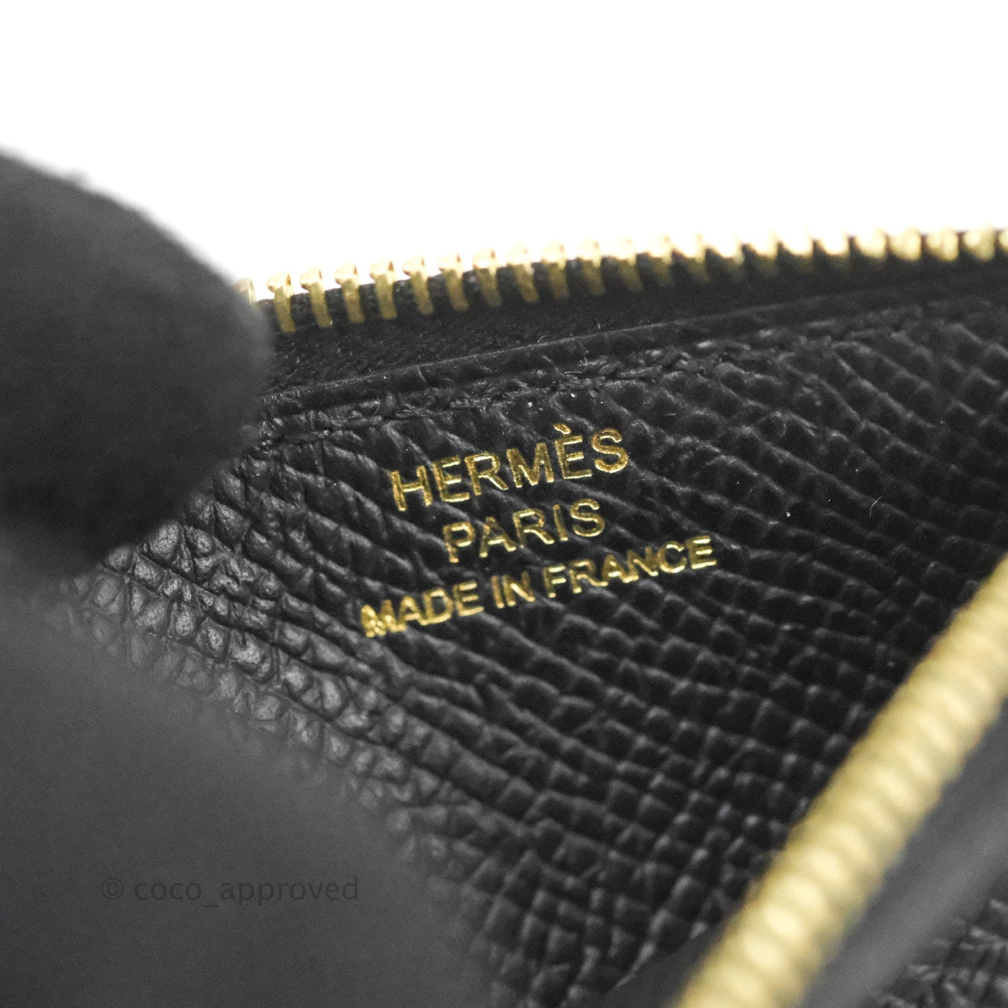Hermès Constance Slim Wallet Black Epsom Rose Gold Hardware