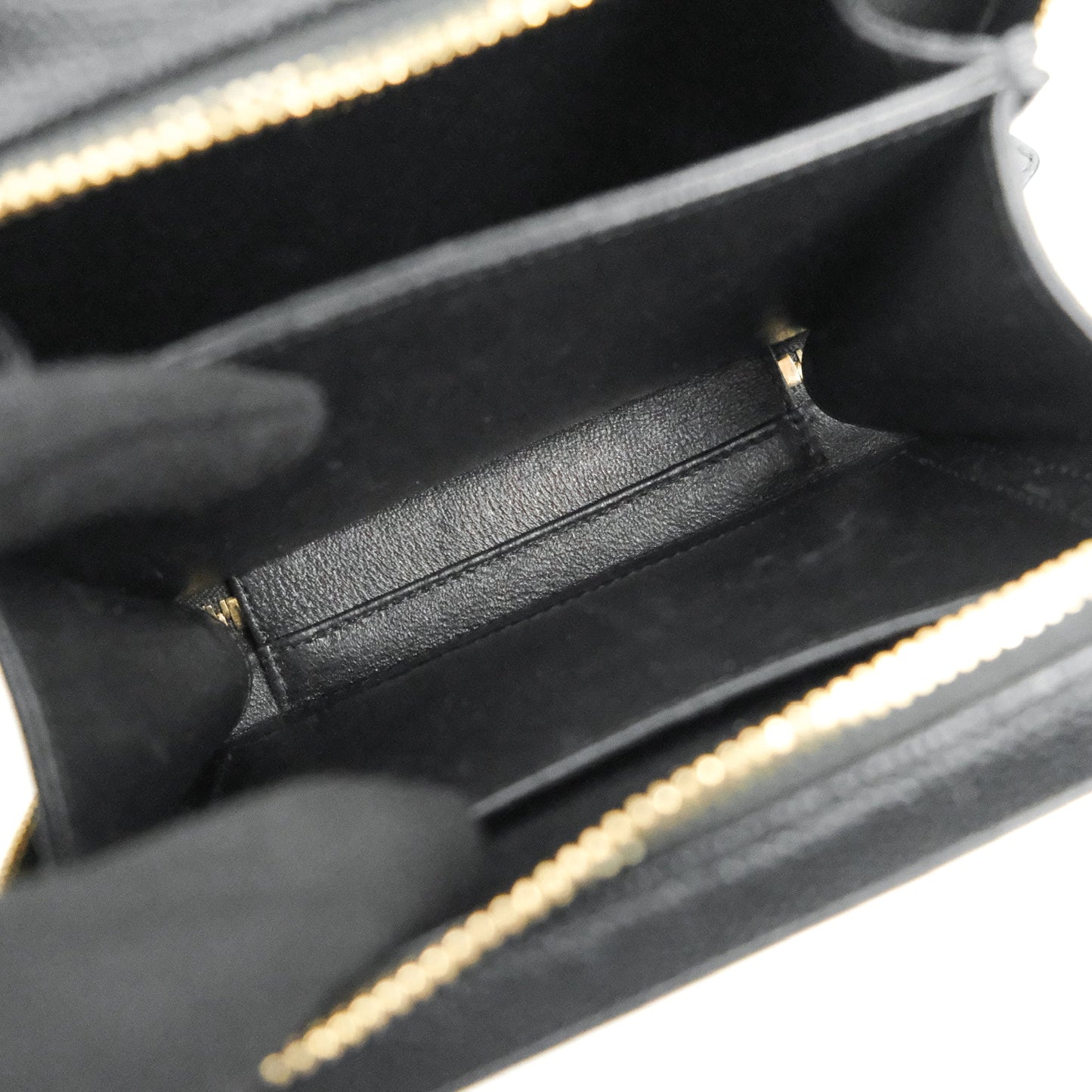 Chanel Quilted Small CC Filigree Vanity Case Black Caviar