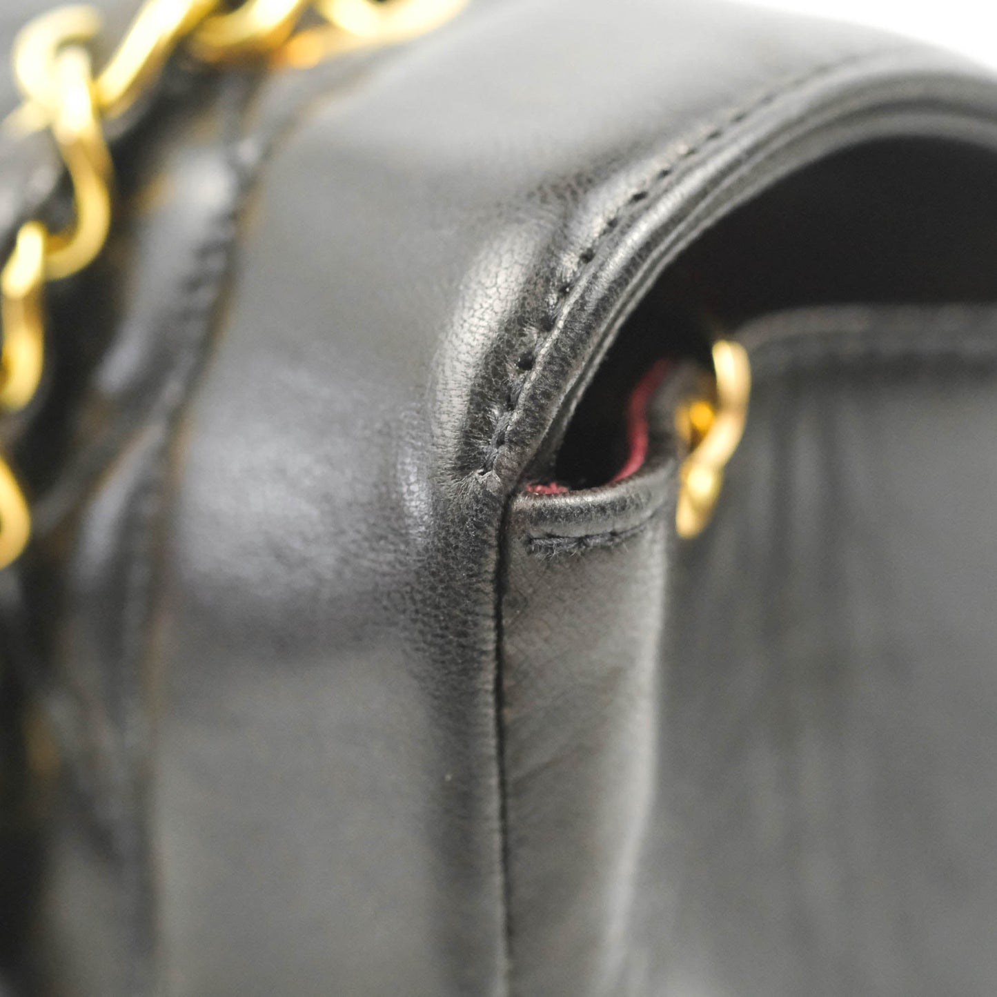 Chanel Vintage Quilted Medium Classic Diana Flap Bag Black Lambskin 24K Gold Hardware