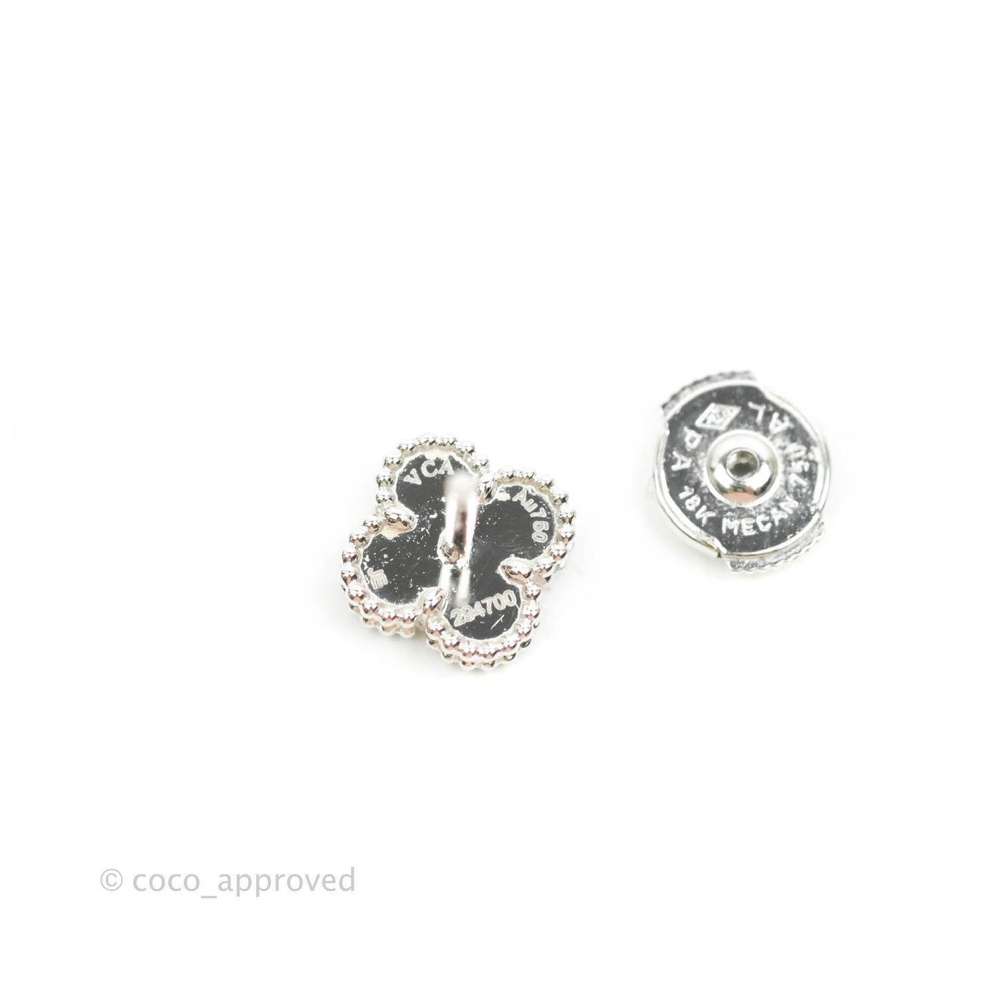 Van Cleef & Arpels Sweet Alhambra Earrings Turquoise White Gold