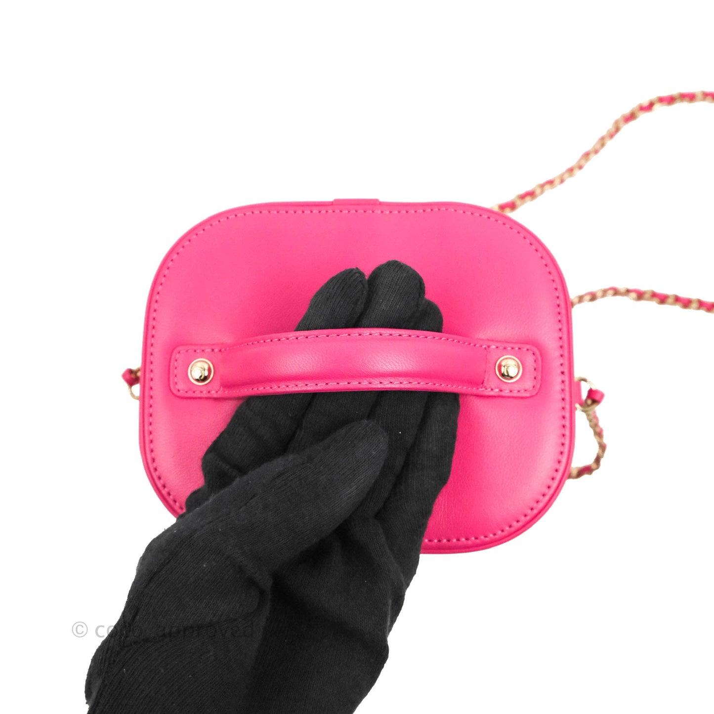 Chanel CC Mania Vanity Case Pink Lambskin Gold Hardware