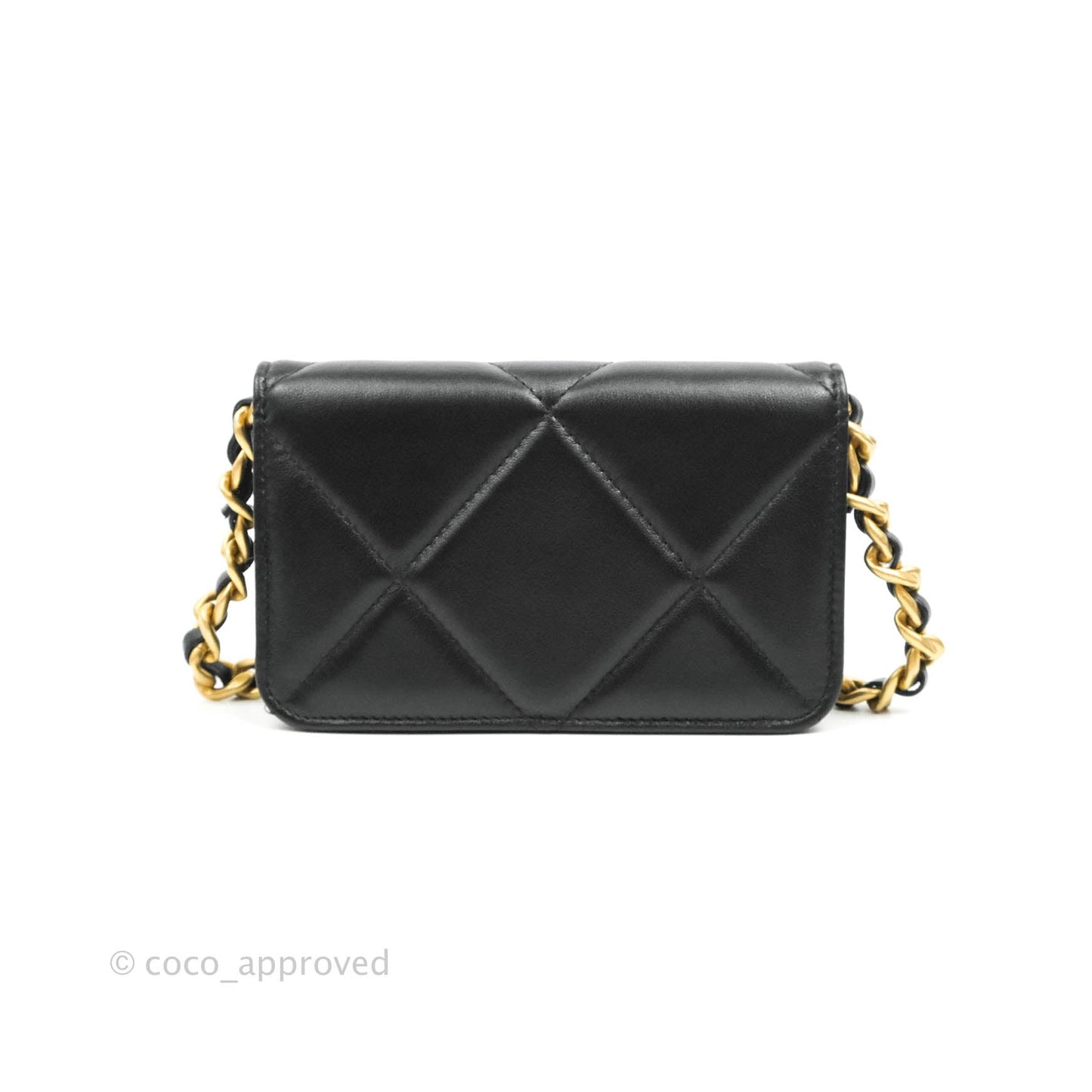 Chanel 19 Clutch With Chain Black Mixed Hardware