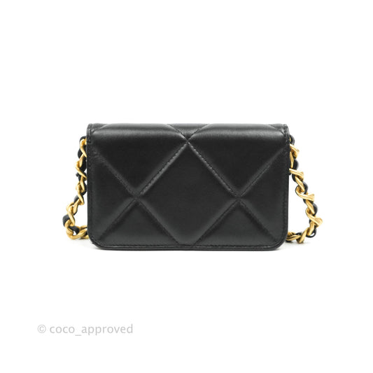 Chanel 19 Clutch With Chain Black Mixed Hardware