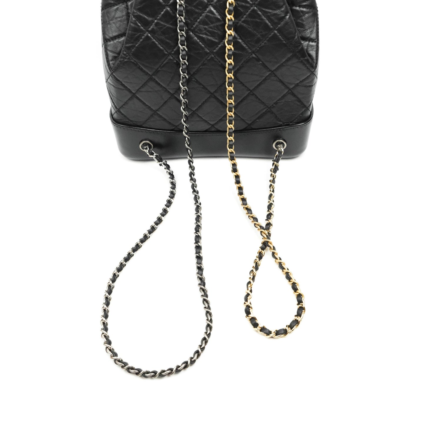 Chanel Small Gabrielle Backpack Black Aged Calfskin