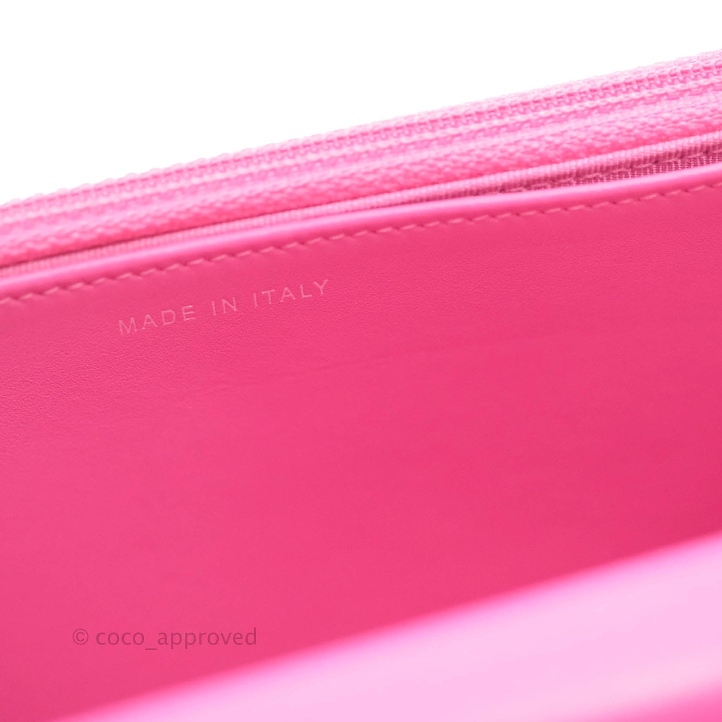 Chanel Quilted Wallet on Chain WOC Pink Caviar Silver Hardware