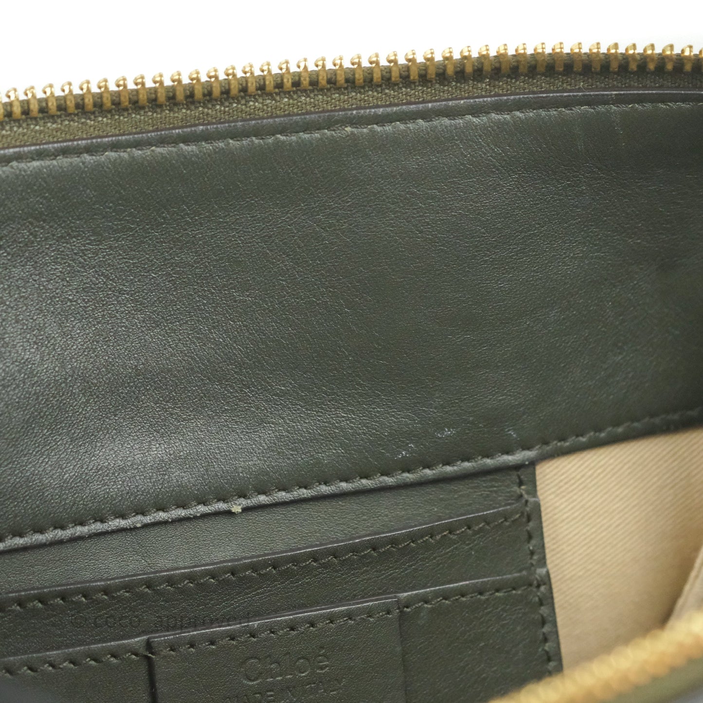 Chloe Small Roy Bag Army Green Calfskin Gold Hardware