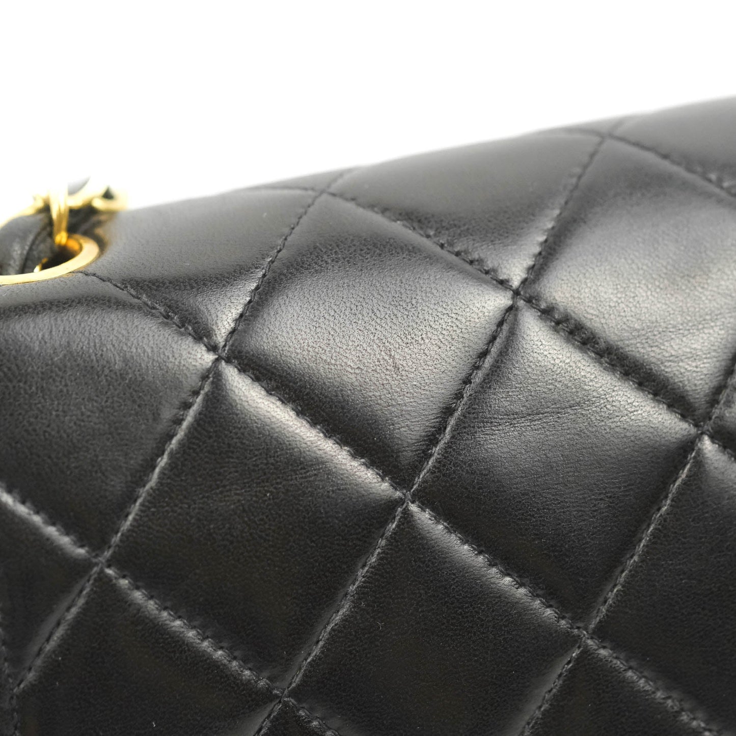 Chanel Vintage Quilted Medium Classic Diana Flap Bag Black Lambskin 24K Gold Hardware
