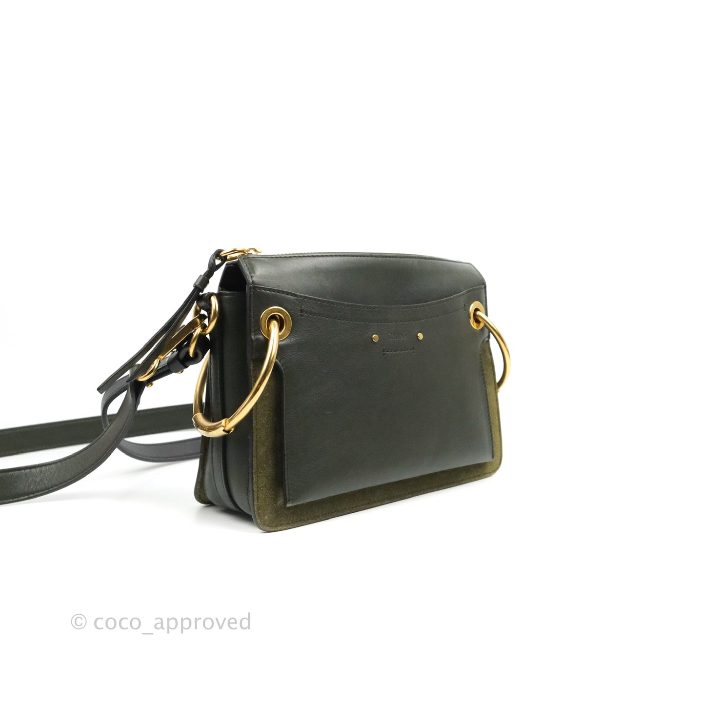 Chloe Small Roy Bag Army Green Calfskin Gold Hardware