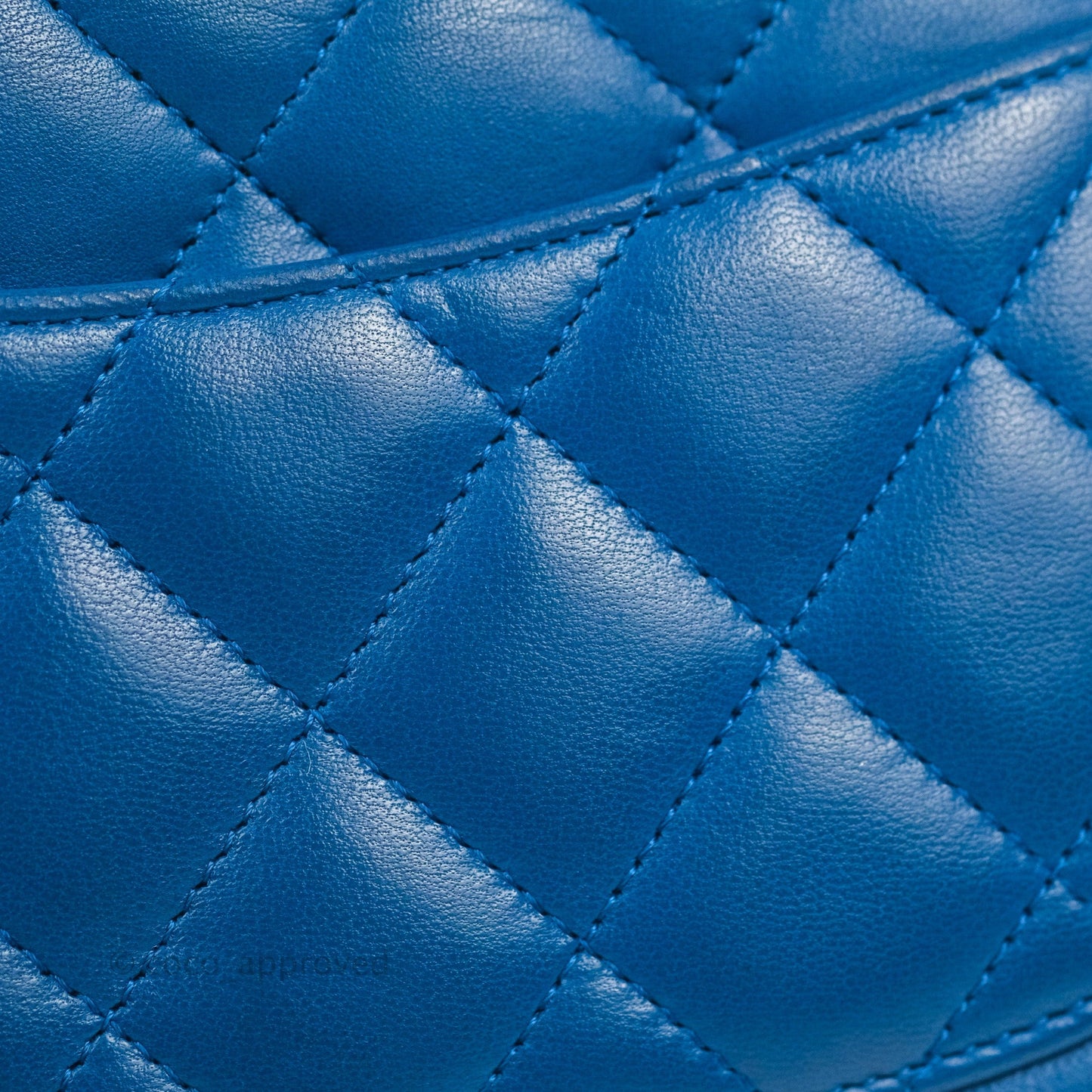 Chanel Quilted Classic Wallet on Chain WOC Blue Lambskin Gold Hardware