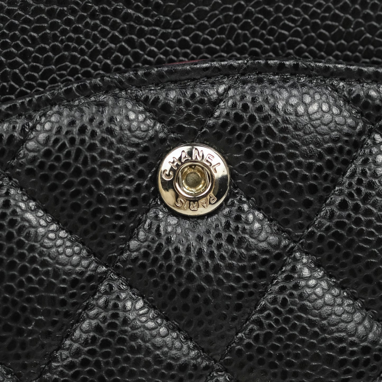 Chanel Classic M/L Medium Flap Quilted Black Caviar Silver Hardware