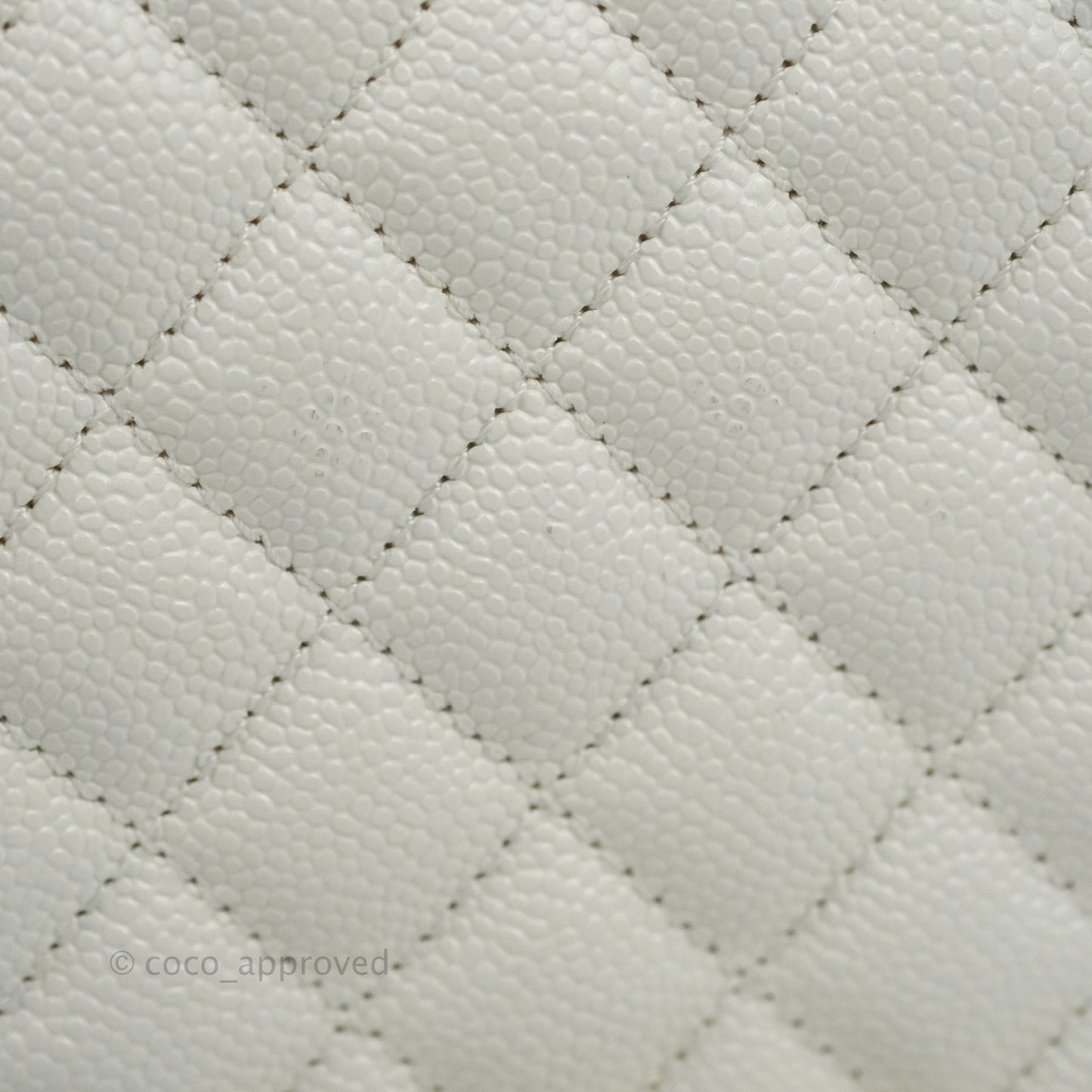 Chanel Quilted Medium Boy White Caviar Gold Hardware