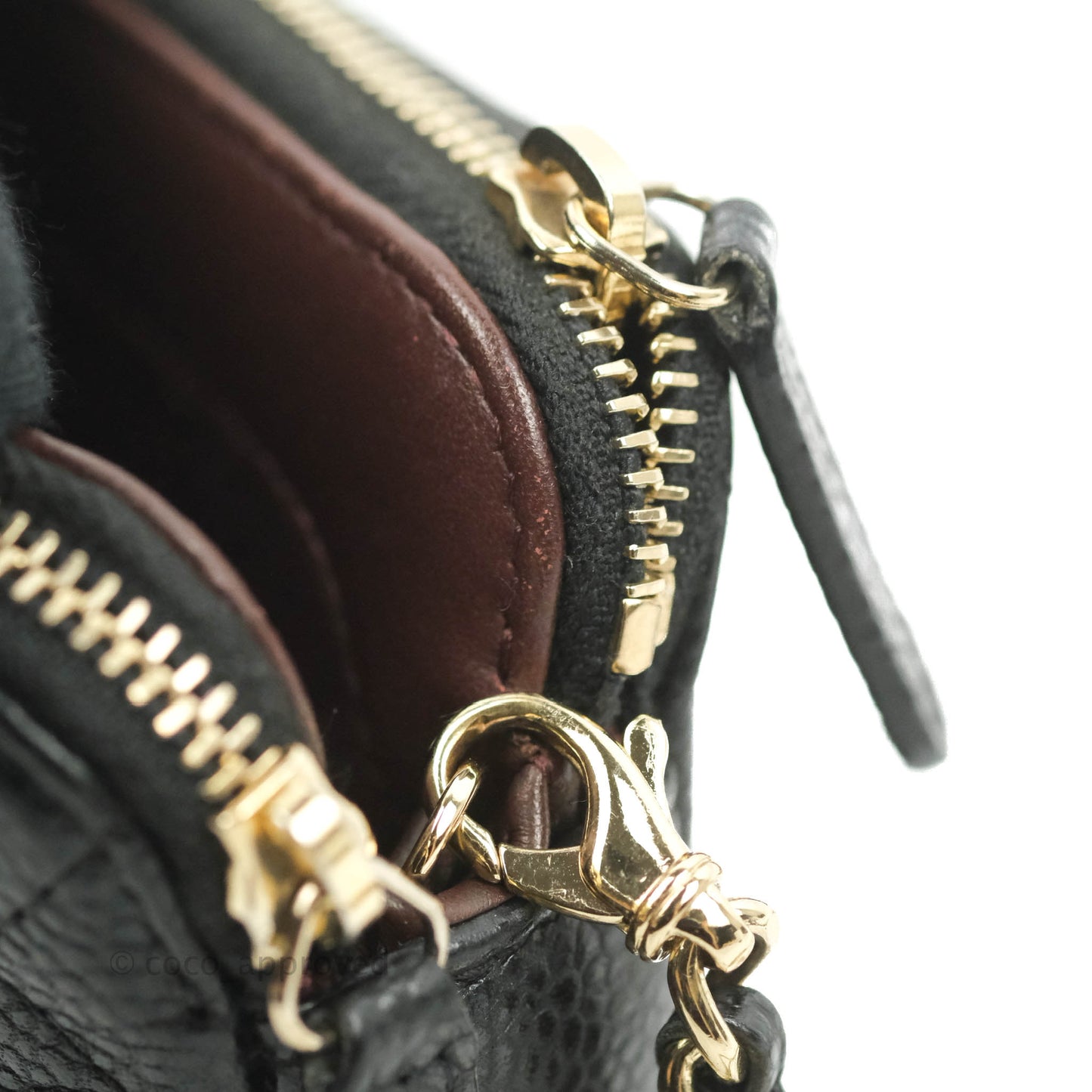Chanel Quilted Clutch With Chain Black Caviar Gold Hardware