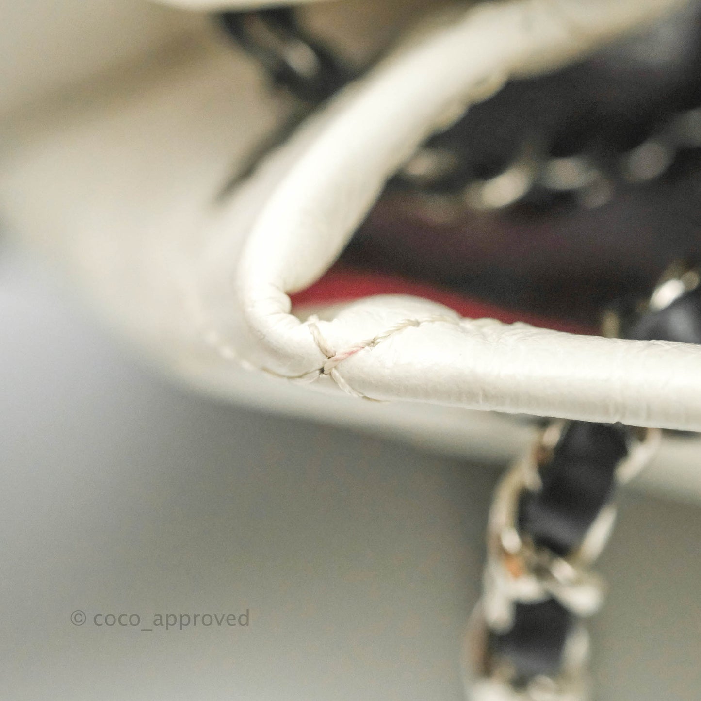 Chanel Small Gabrielle Backpack White Black Aged Calfskin