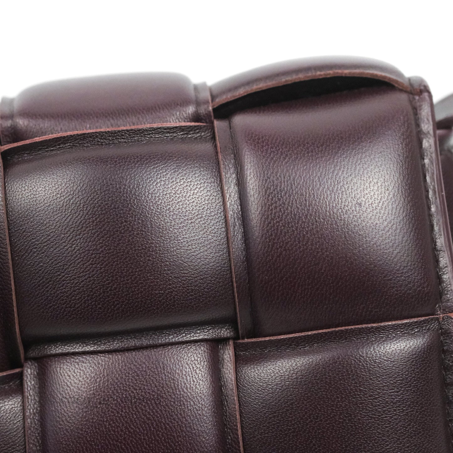 Bottega Veneta Padded Cassette Shoulder Bag Grape Lambskin Gold Hardware