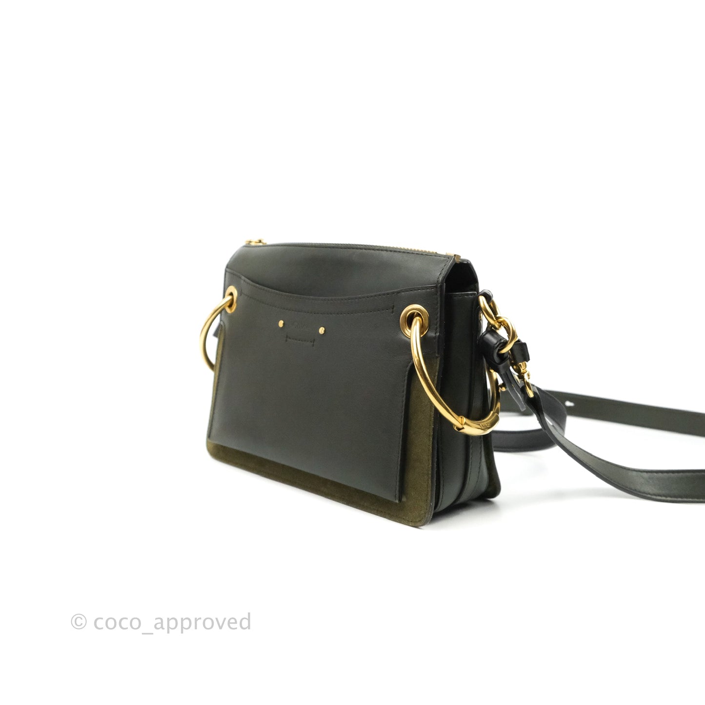 Chloe Small Roy Bag Army Green Calfskin Gold Hardware