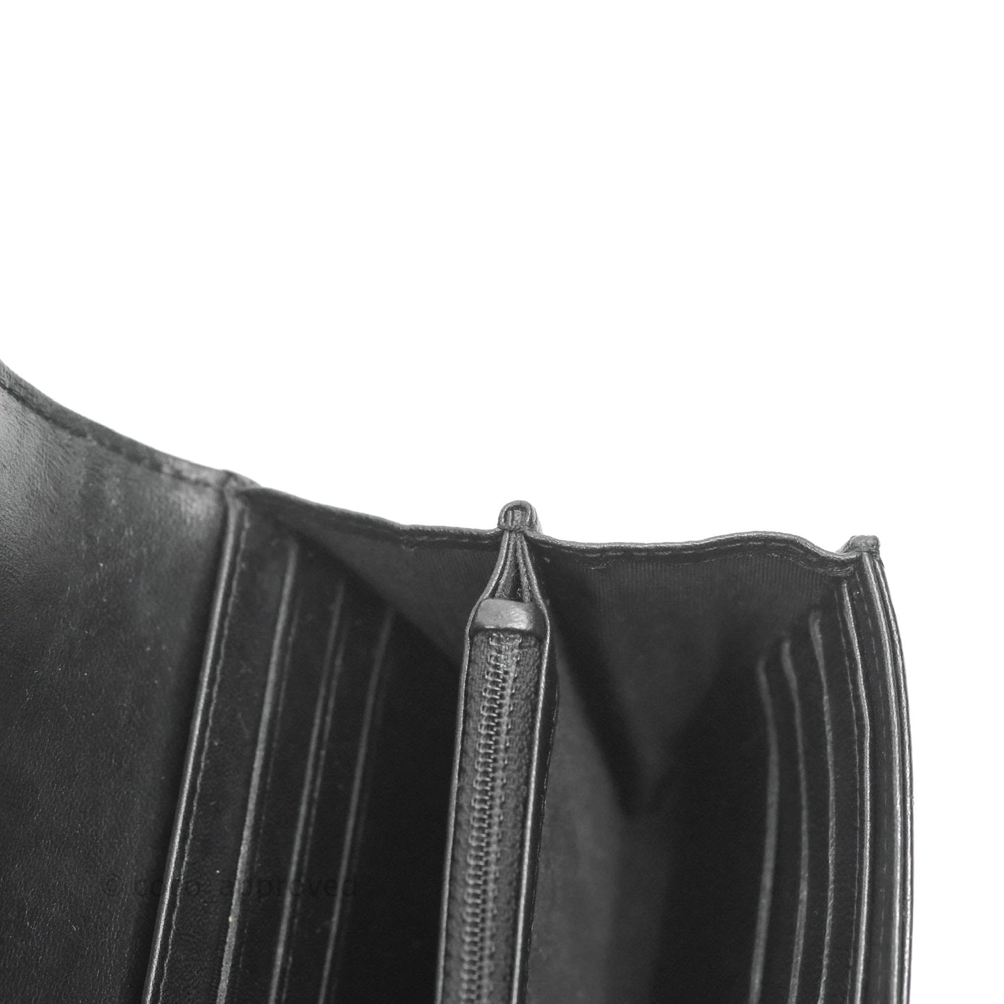 Chanel Quilted Boy Flap Long Wallet Black Lambskin Ruthentium Hardware
