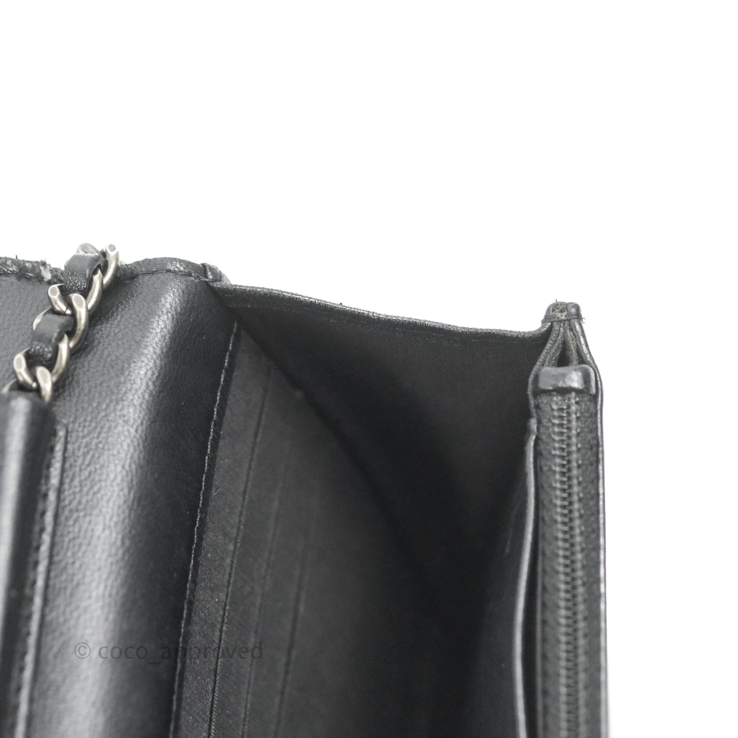 Chanel Boy Wallet on Chain WOC Black Lambskin Ruthenium Hardware
