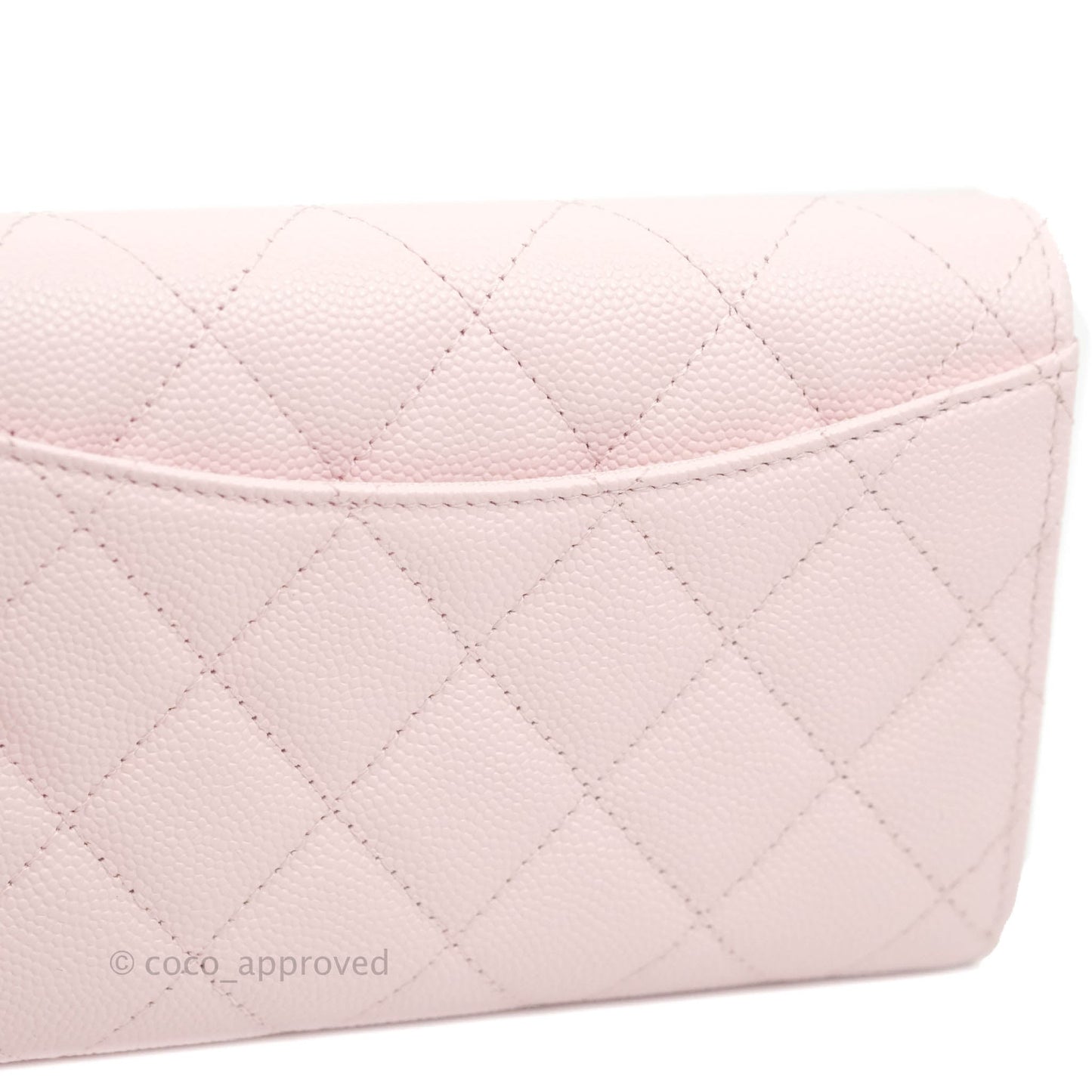 Chanel Quilted Medium Flap Wallet Pink Caviar Gold Hardware