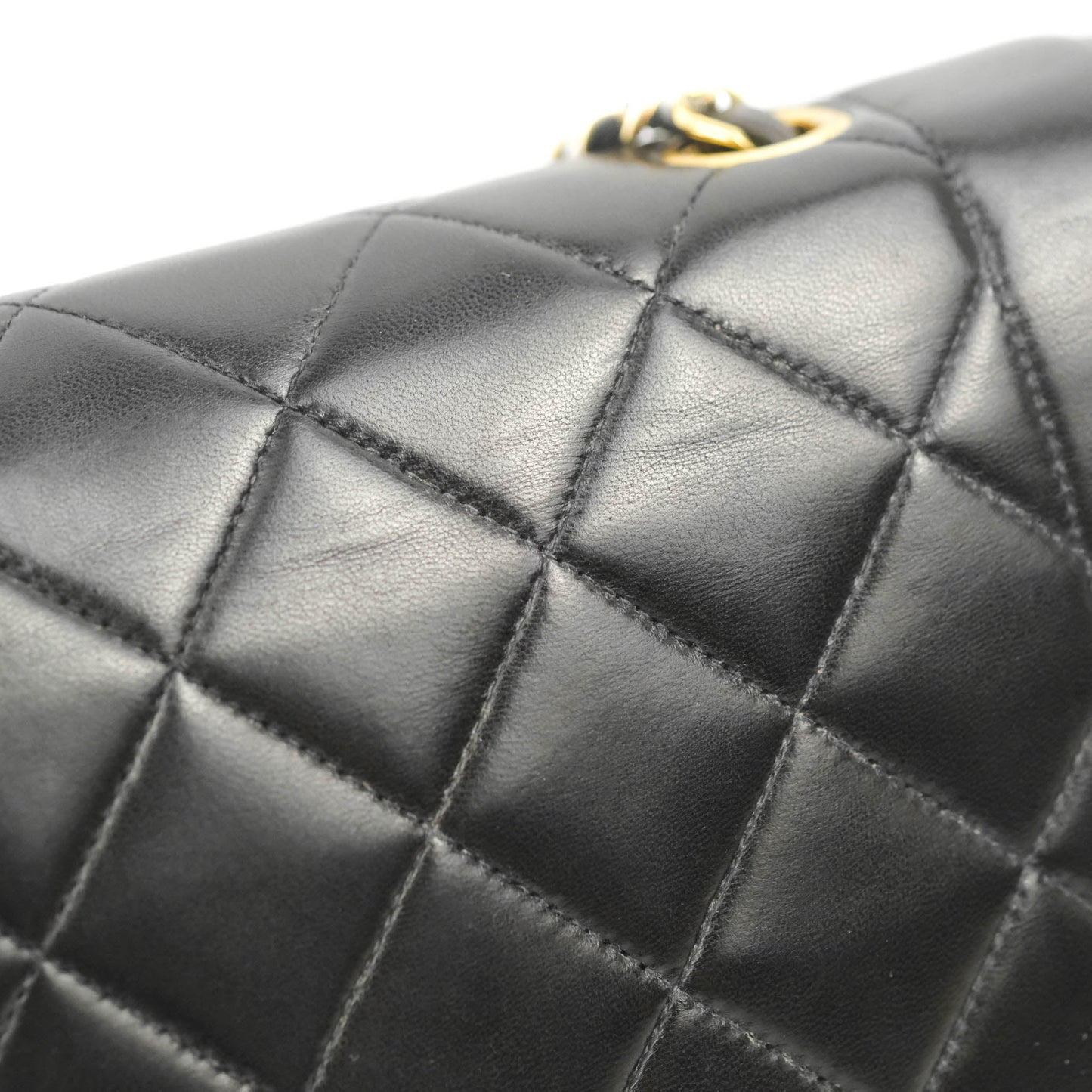 Chanel Vintage Quilted Medium Classic Diana Flap Bag Black Lambskin 24K Gold Hardware