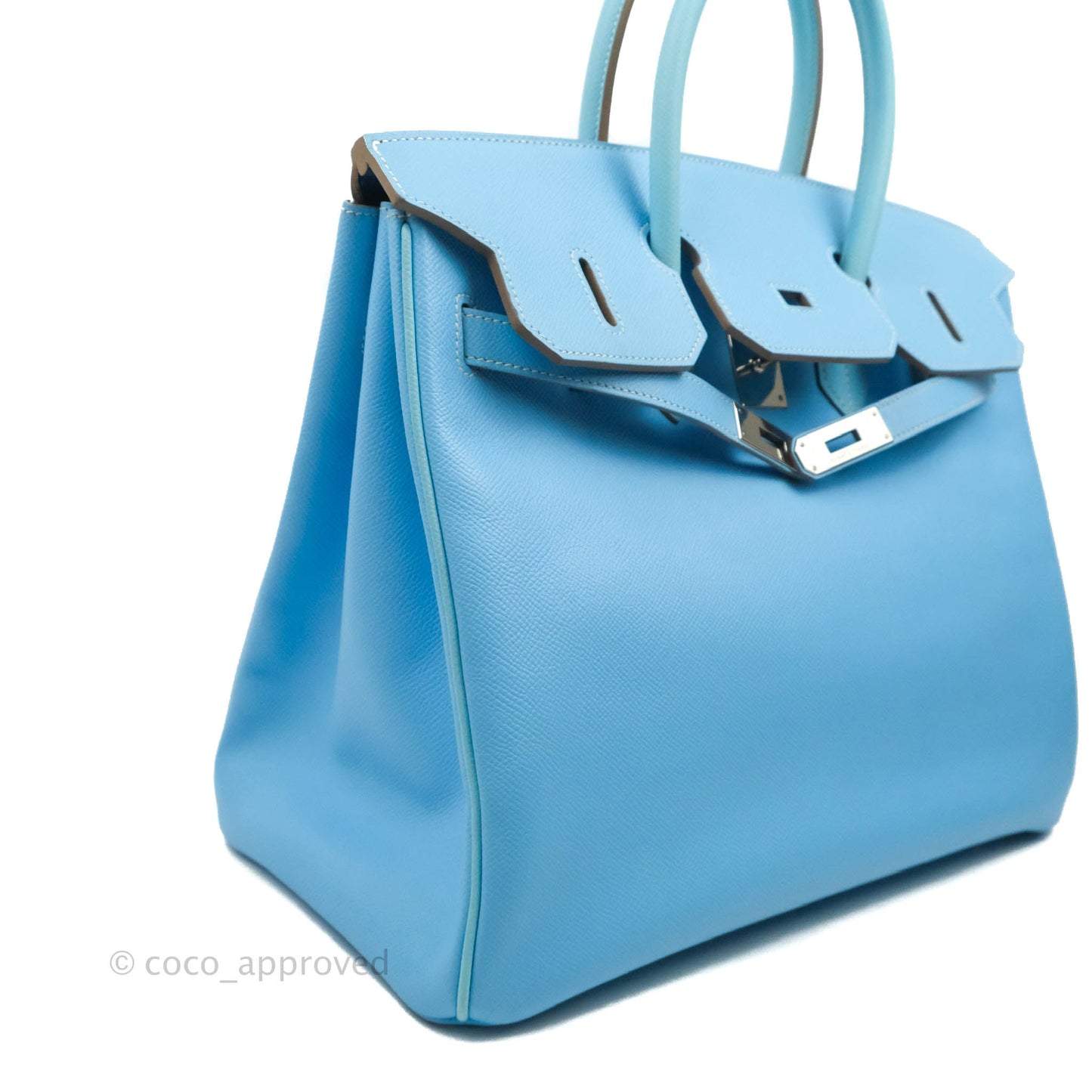 Hermès Birkin 35 Limited Edition Celeste & Mykonos Candy Epsom Palladium Hardware