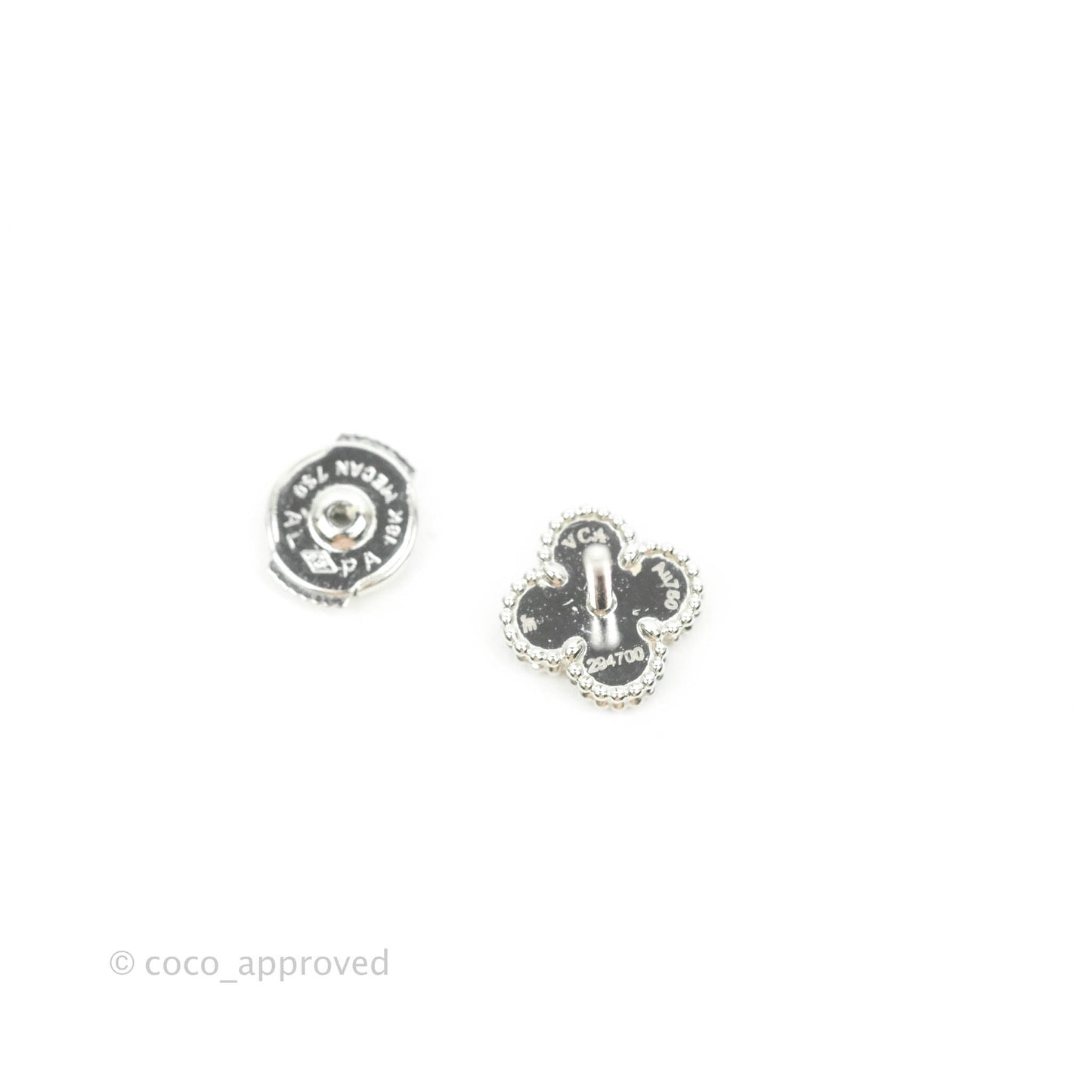 Van Cleef & Arpels Sweet Alhambra Earrings Turquoise White Gold