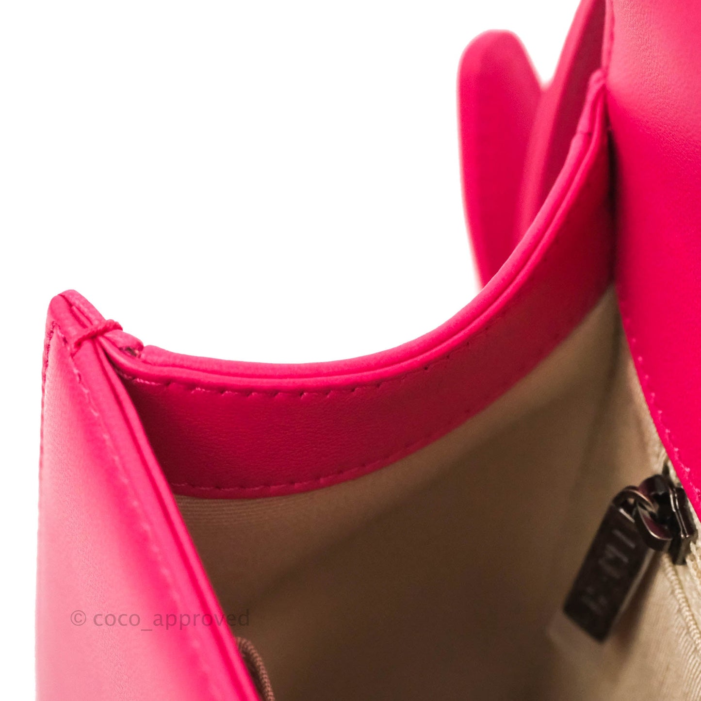 Chanel Quilted New Medium Boy Dark Pink Lambskin Ruthenium Hardware