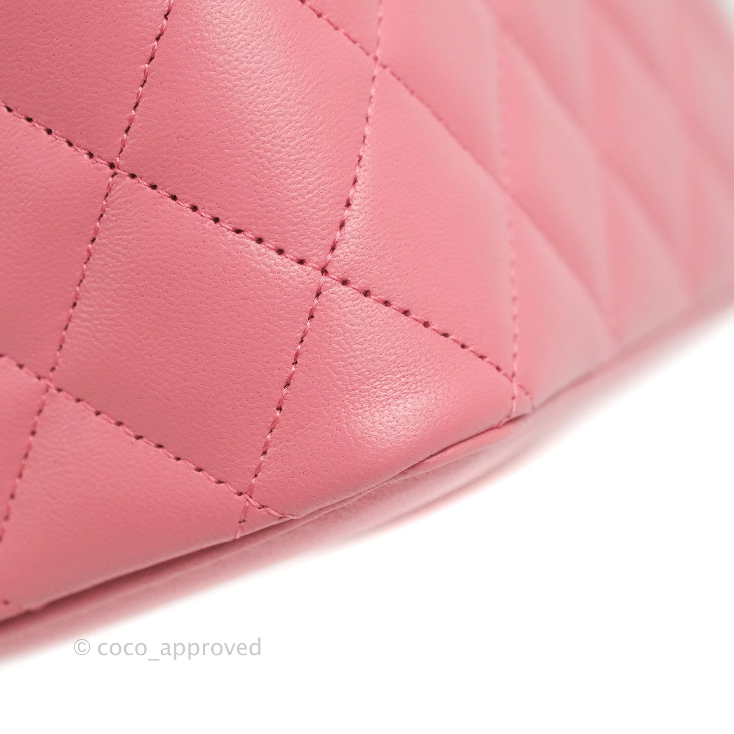 Chanel Vanity Rectangular Top Handle Pink Lambskin Gold Hardware