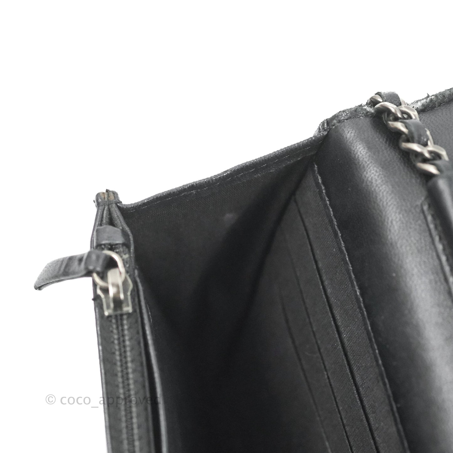 Chanel Boy Wallet on Chain WOC Black Lambskin Ruthenium Hardware