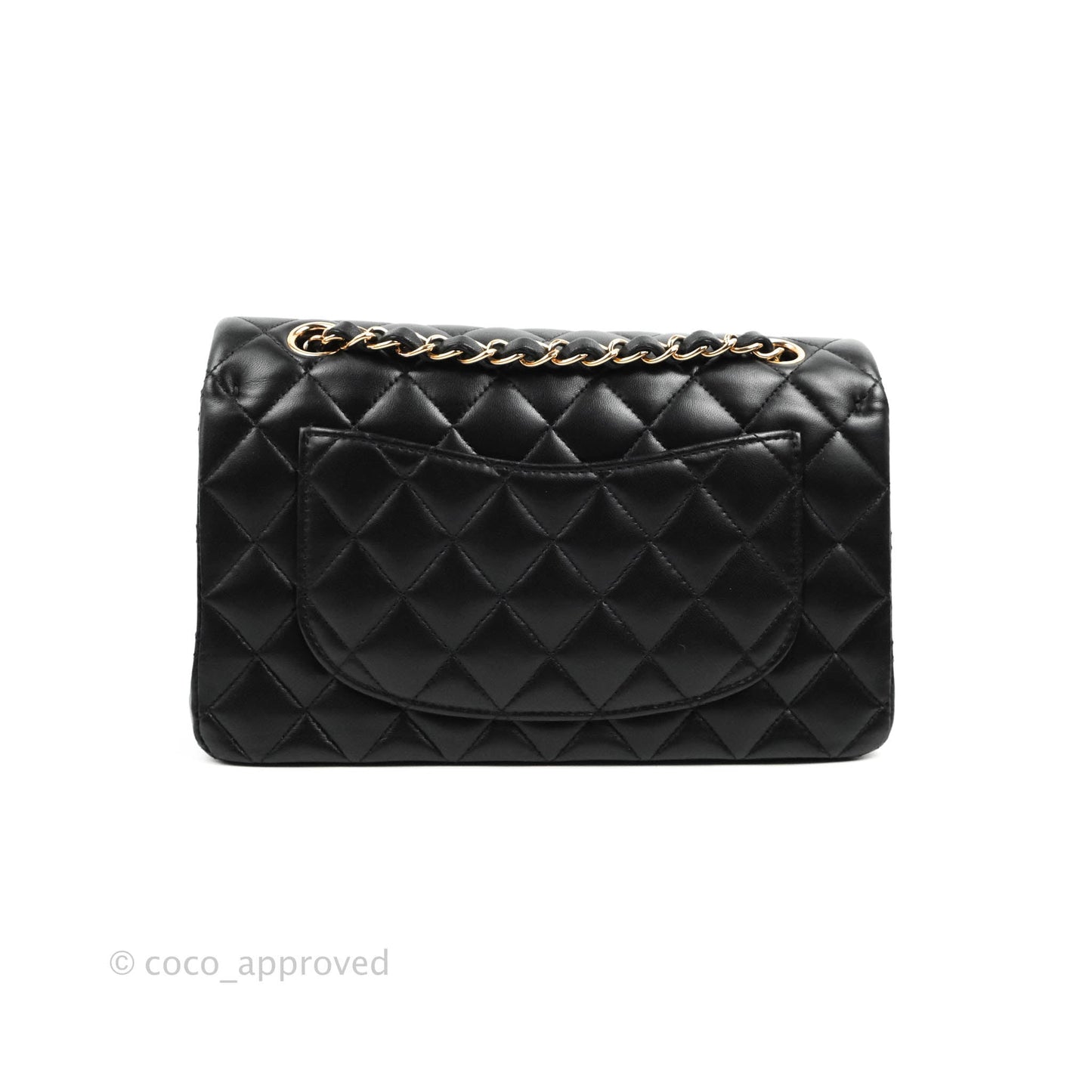 Chanel Small Classic Quilted Flap Black Lambskin Rose Gold Hardware