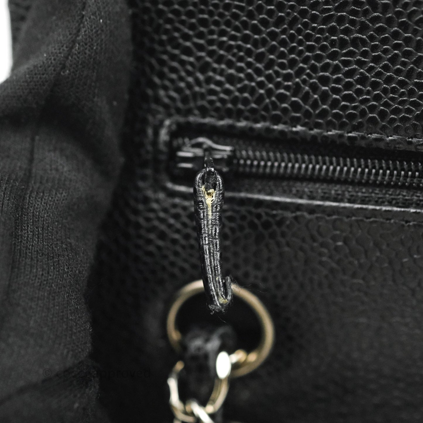 Chanel Classic M/L Medium Flap Quilted Black Caviar Silver Hardware