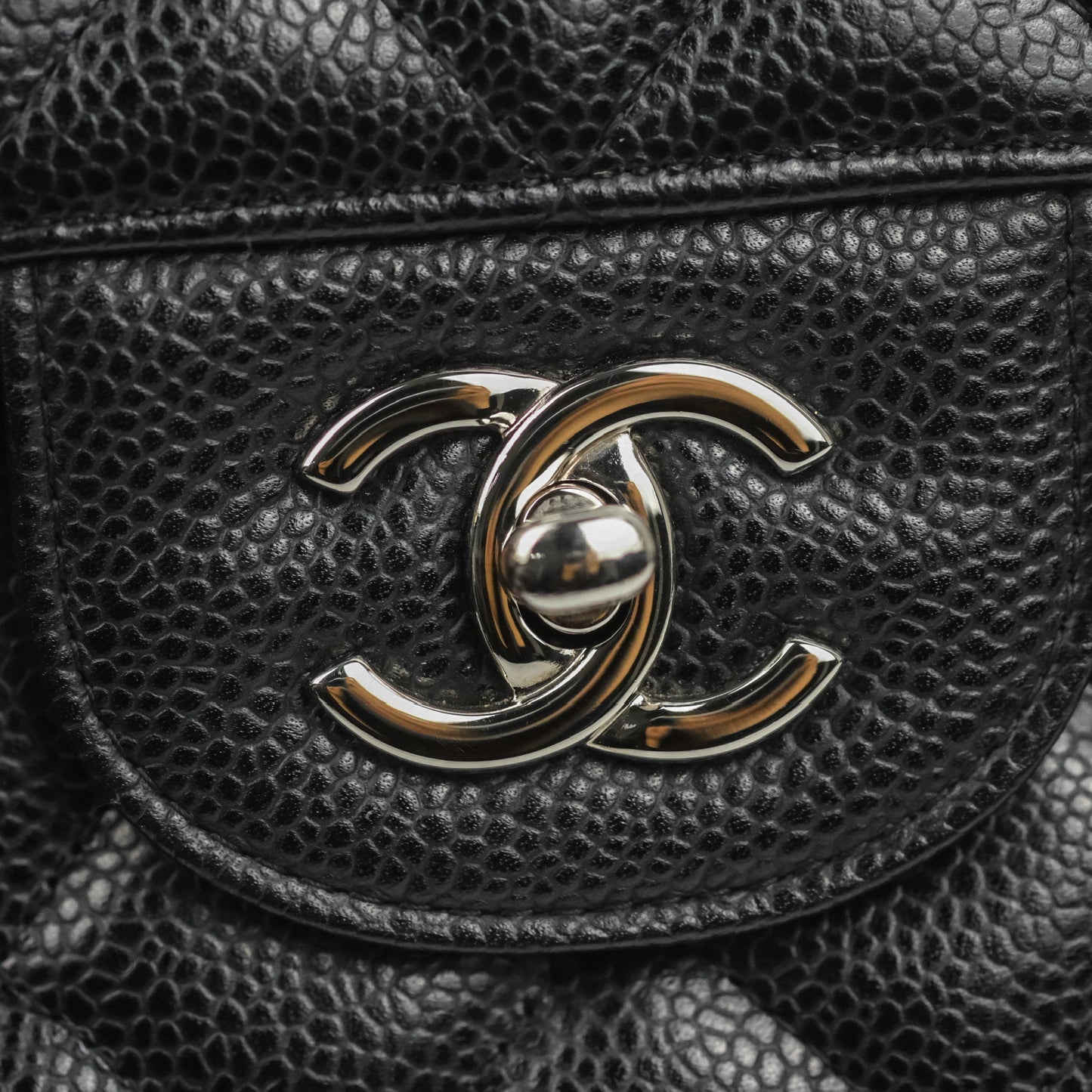 Chanel Jumbo Double Flap Black Caviar Silver Hardware⁣⁣