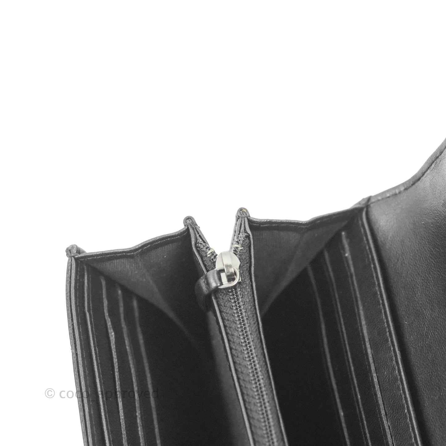 Chanel Quilted Boy Flap Long Wallet Black Lambskin Ruthentium Hardware