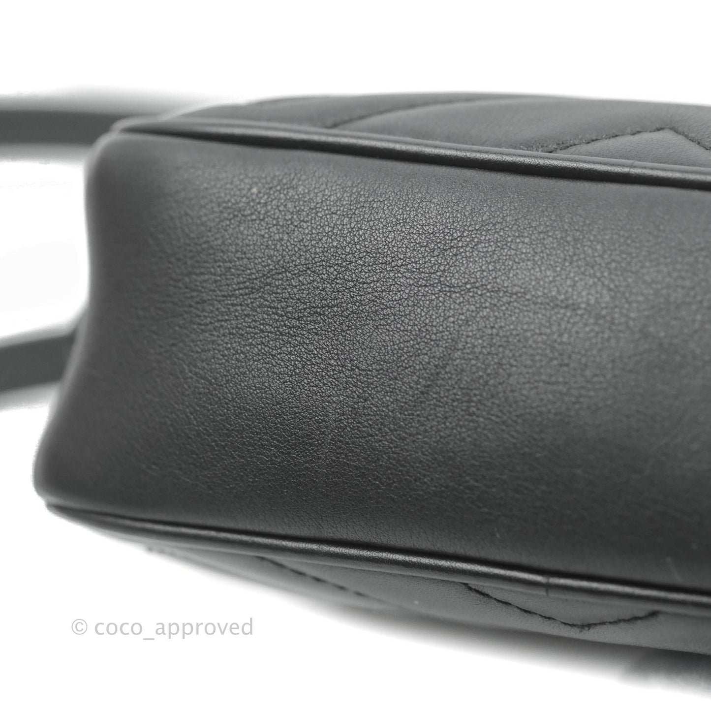 Gucci Mini Matelasse GG Marmont Camera Bag Black Calfskin Gold Hardware