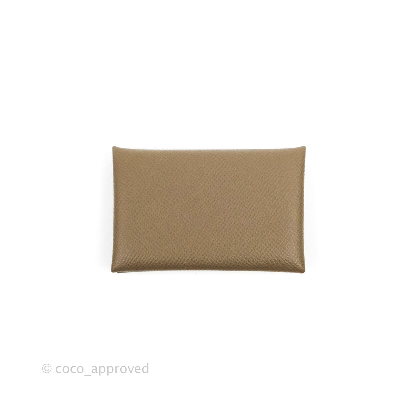 Hermès Calvi Card Holder Epsom Etoupe