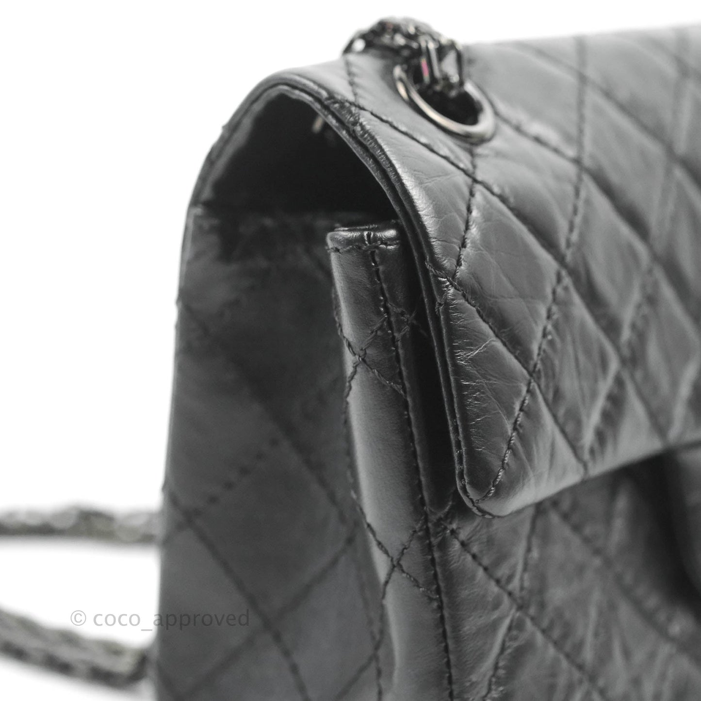 Chanel Mini Reissue 224 So Black Aged Calfskin Black Hardware