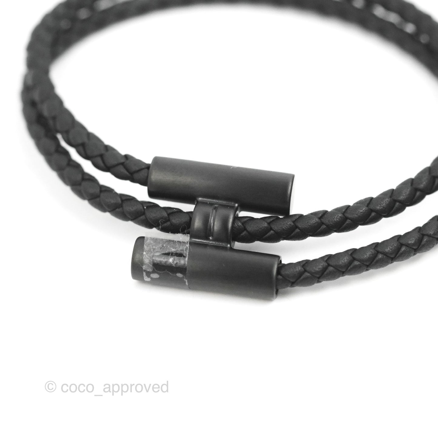 Hermès Tournis Tresse Bracelet Black