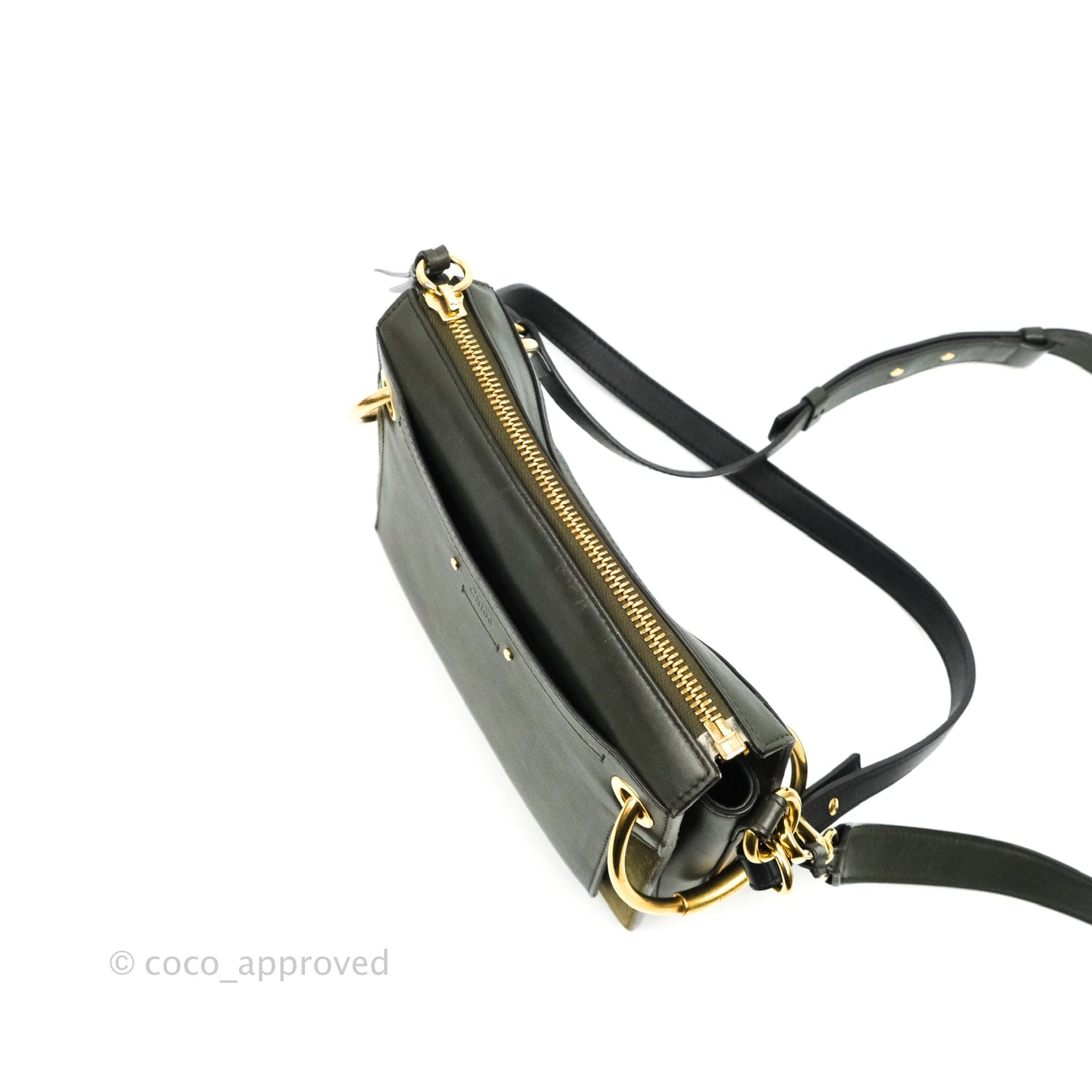 Chloe Small Roy Bag Army Green Calfskin Gold Hardware