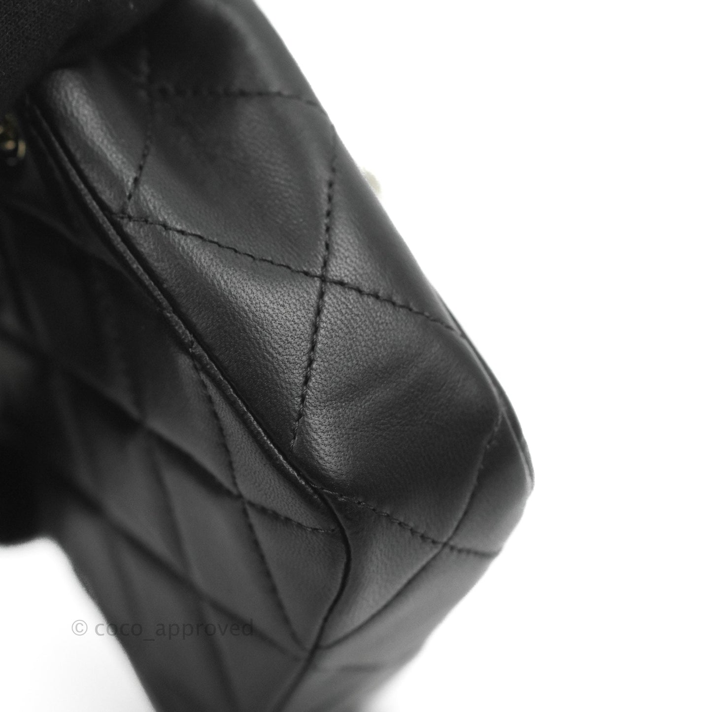 Chanel Mini Clutch With Chain Black Lambskin Gold Hardware 22C