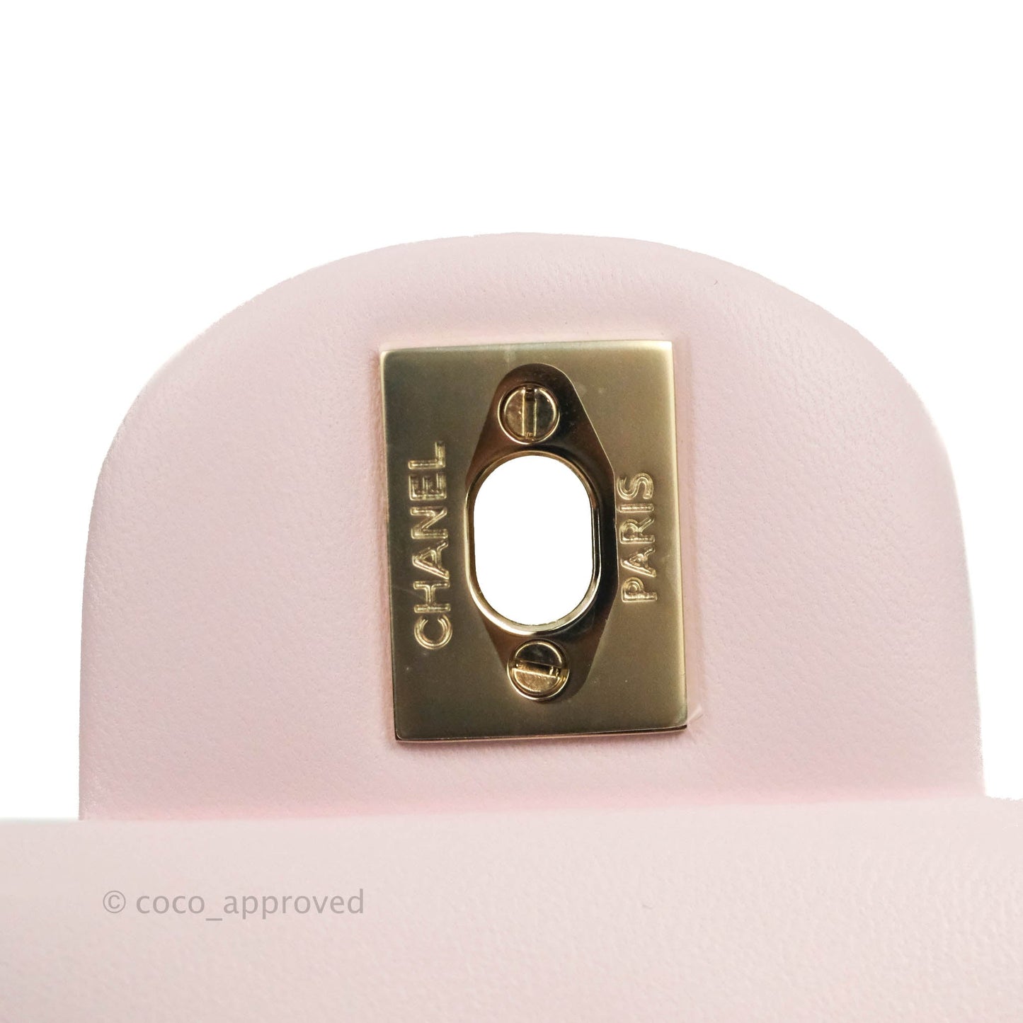 Chanel Top Handle Mini Rectangular Flap Bag Light Pink Lambskin Gold Hardware 22P