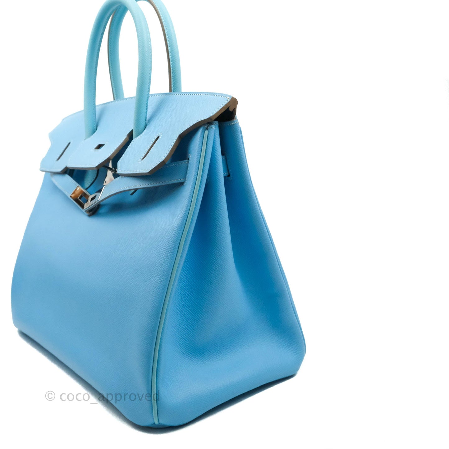 Hermès Birkin 35 Limited Edition Celeste & Mykonos Candy Epsom Palladium Hardware