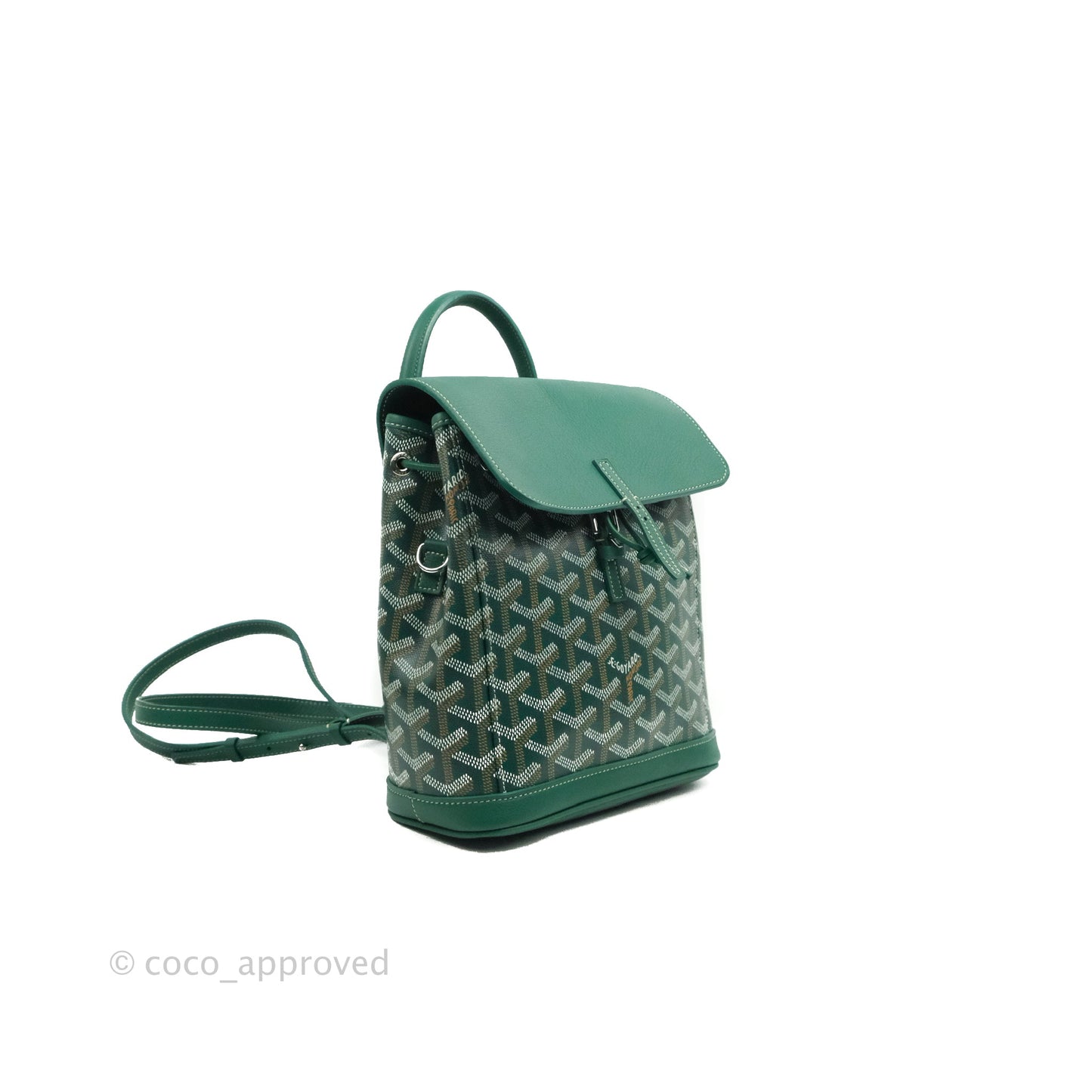 Goyard Mini Alpin Backpack Green Goyardine Calfskin