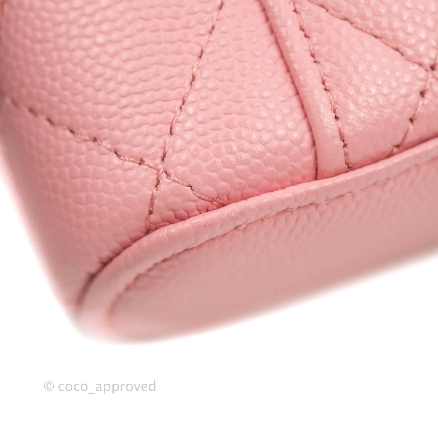 Chanel Vanity Phone Holder With Chain Pink Caviar Gold Hardware