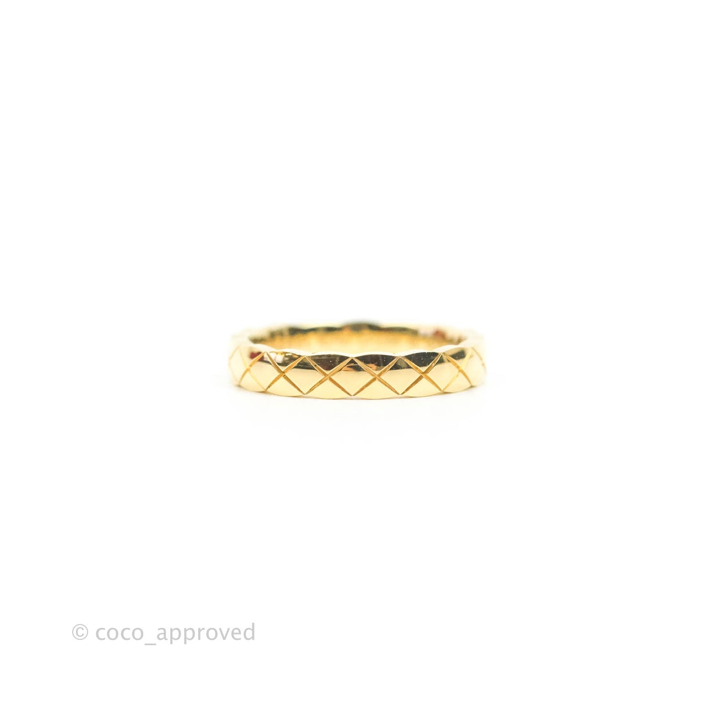Chanel Coco Crush Mini Ring 18K Yellow Gold Size 48